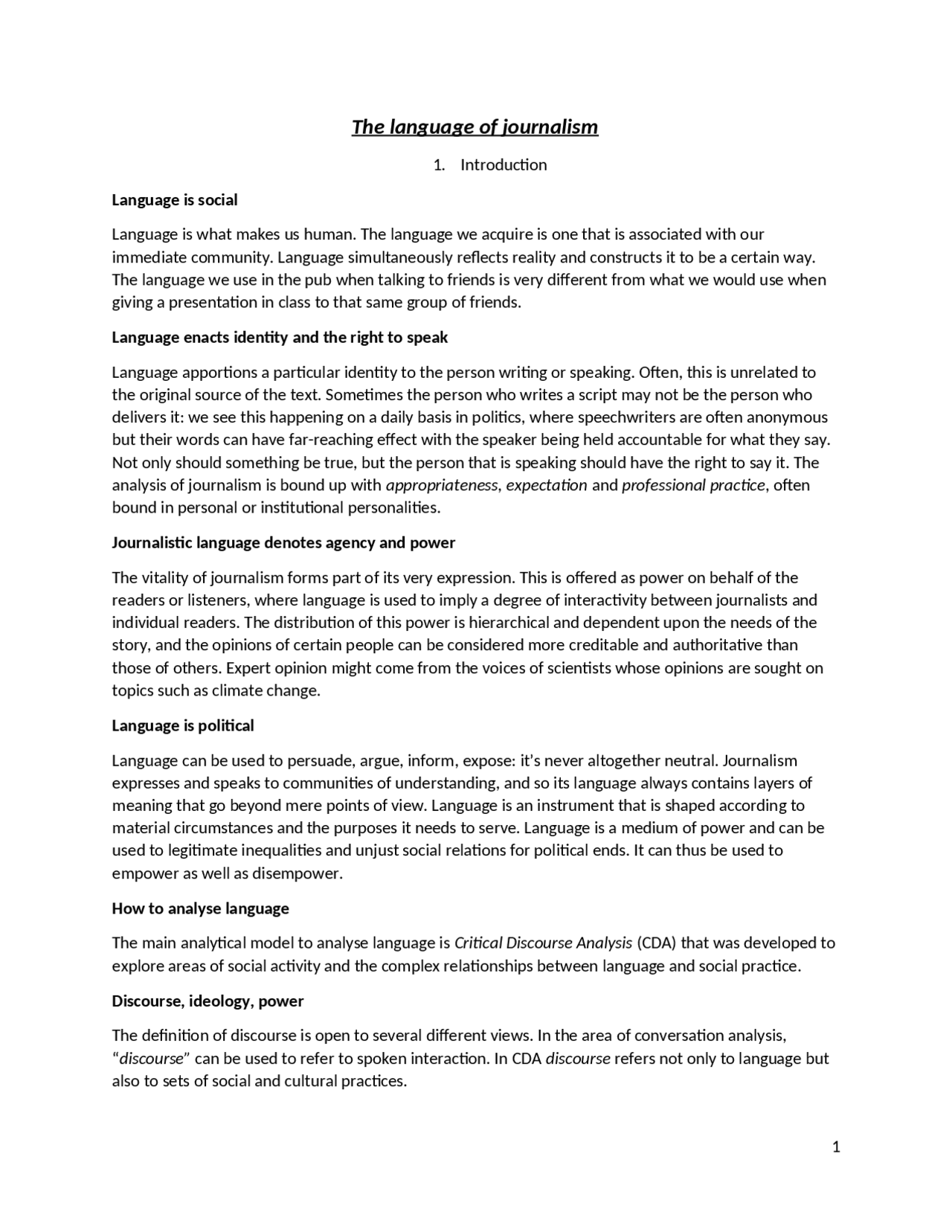 The language of Journalism: A multi-genre perspective - Higgins, Smith ...