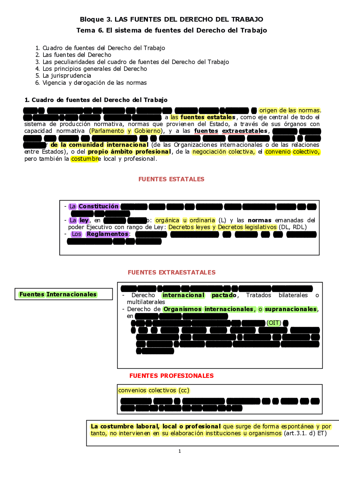 Resumen tema 5 derecho del trabajo - Docsity