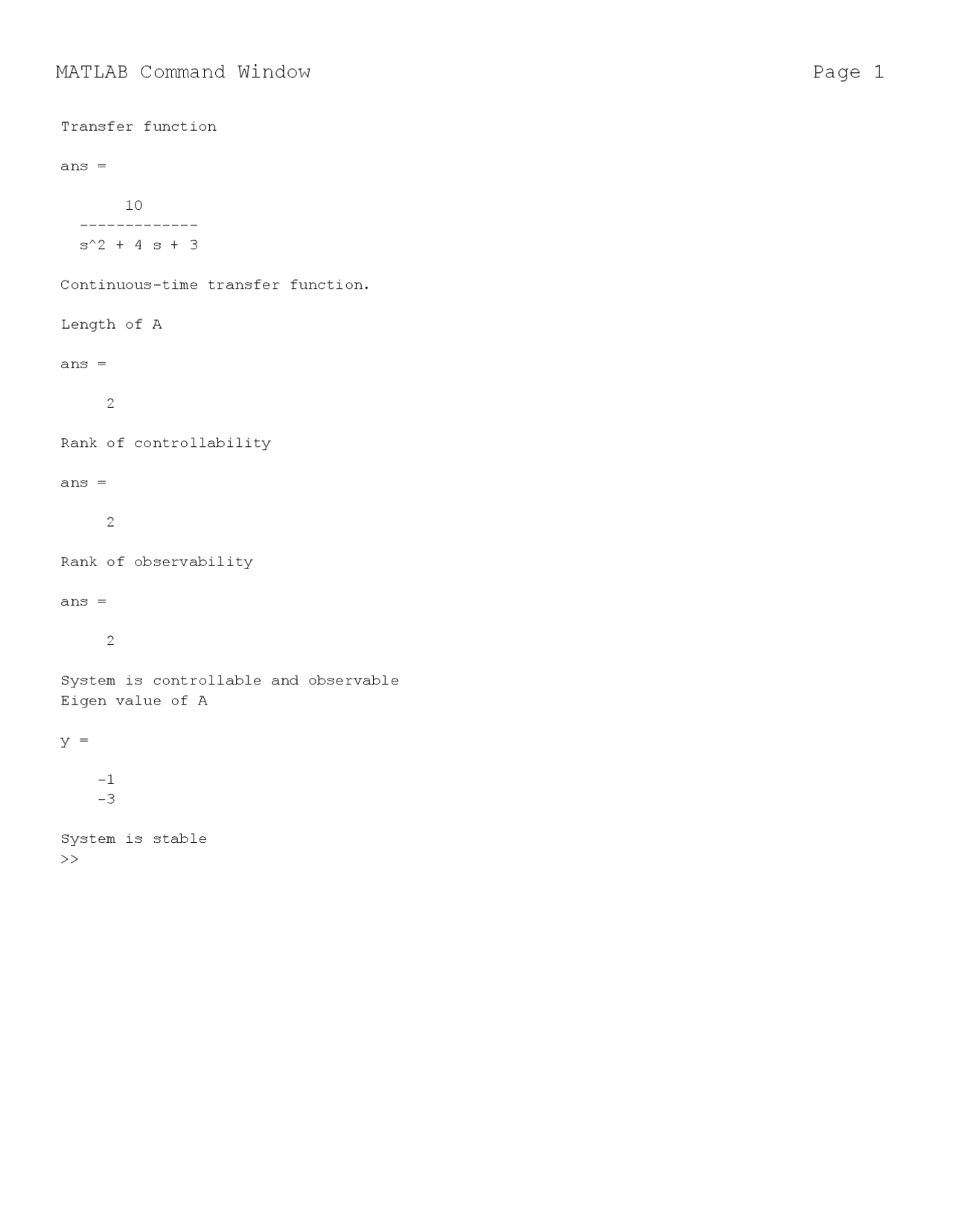 MATLAB Command Window - Docsity