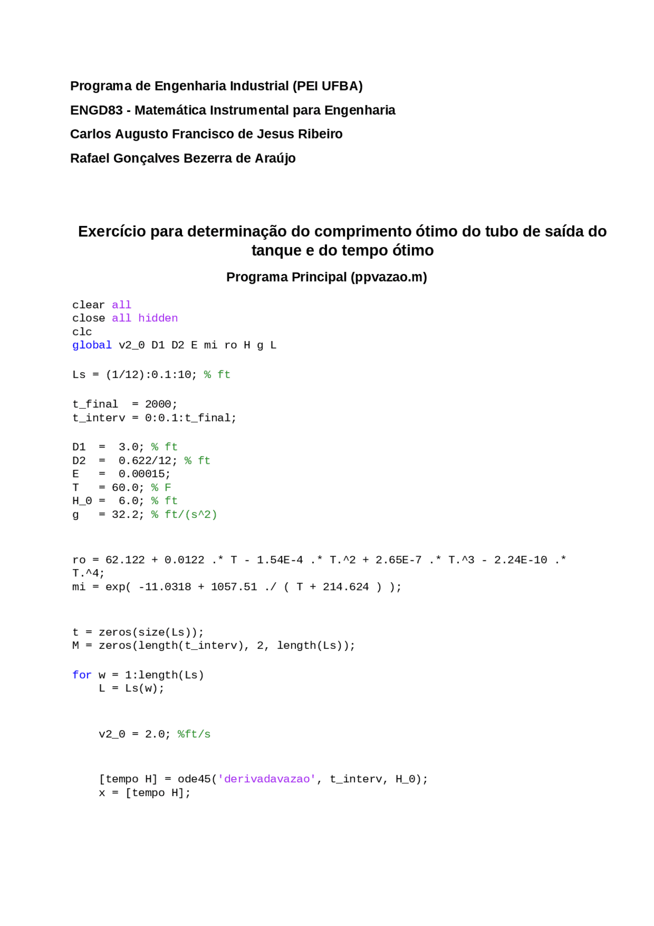 Exercicio de programação em c | Exercícios Programação em C | Docsity