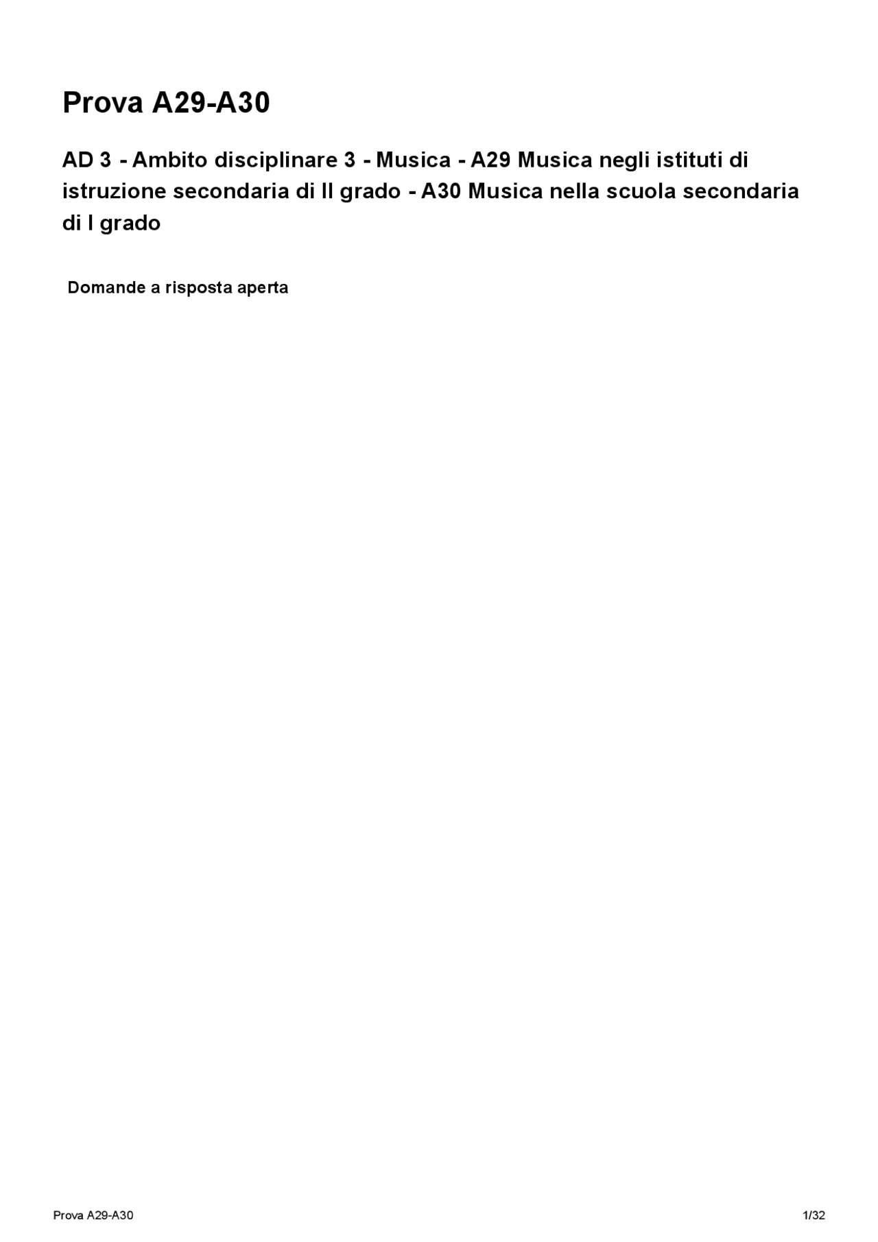 TRACCE CONCORSO 2016 CLASSE A2930 Docsity TRACCE CONCORSO 2016 CLASSE A2930 Docsity