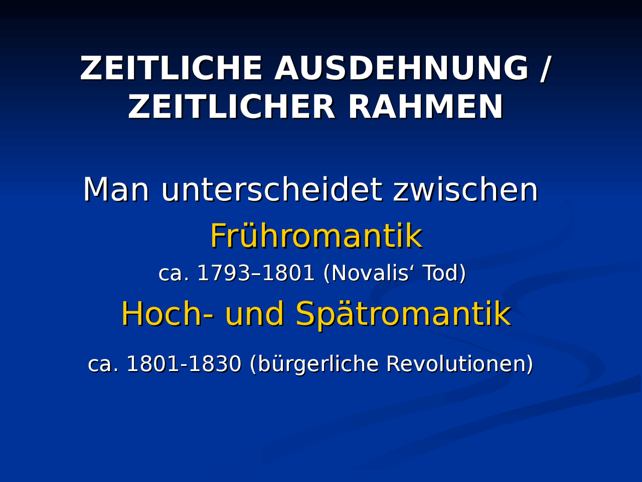 Romanticismo in Germania Docsity