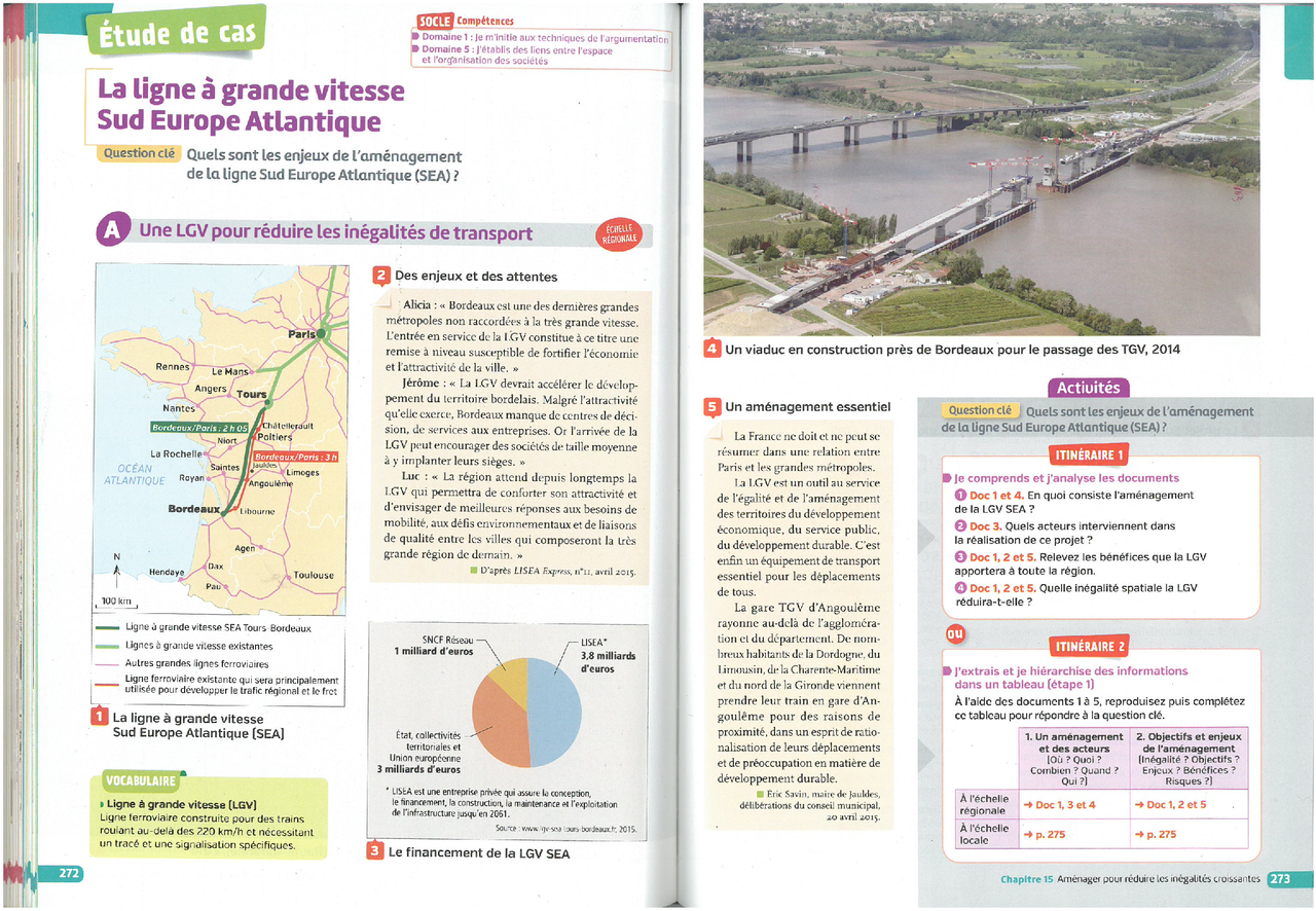 En Quoi Consiste L aménagement De La Lgv Sea Ligne à grande vitesse | Exercices Géographie | Docsity