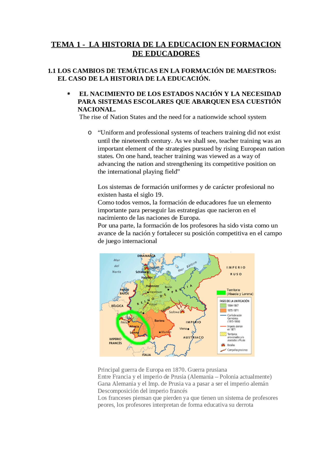 Historia de la Educación Tema 1 - Docsity