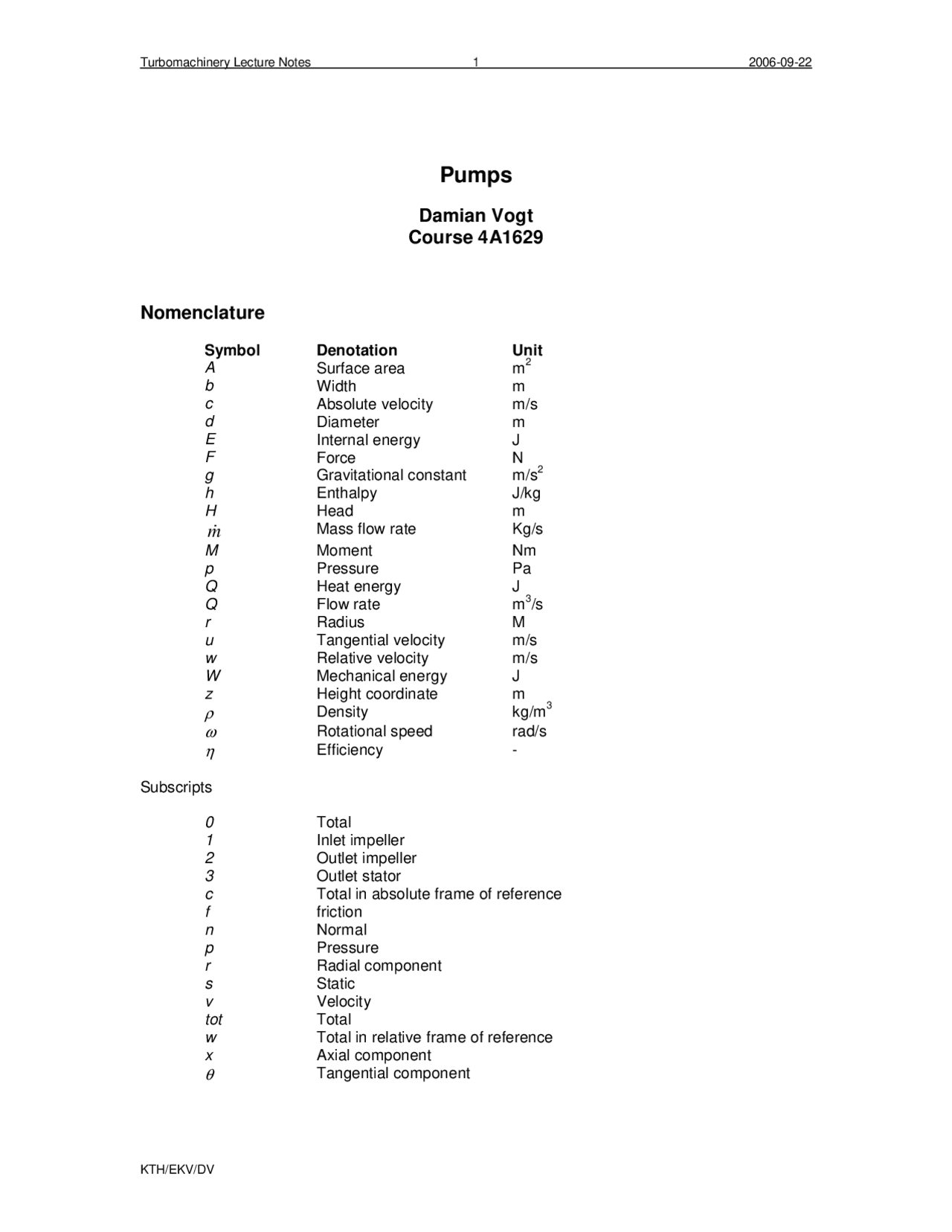 Pumps Design Lecture Notes - Docsity