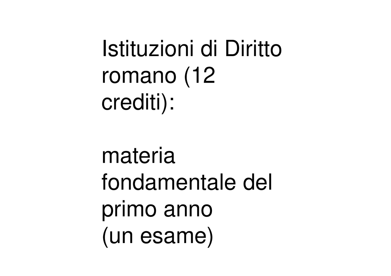 Lezioni istituzioni di diritto romano | Diapositivas de Istituzioni di