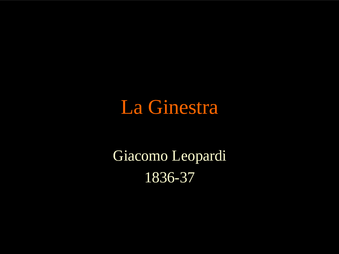 la ginestra di giacomo leopardi