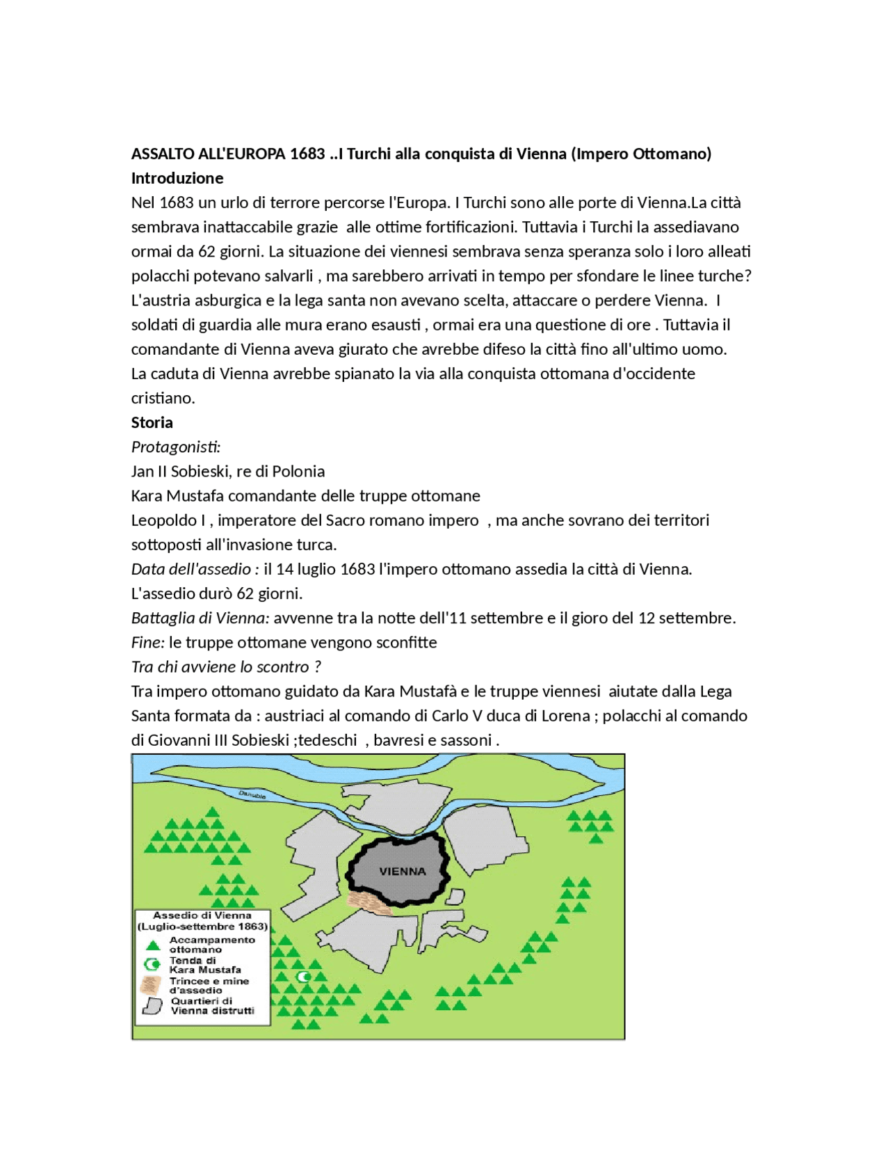 Assedio di Vienna Appunti di Storia Moderna Docsity