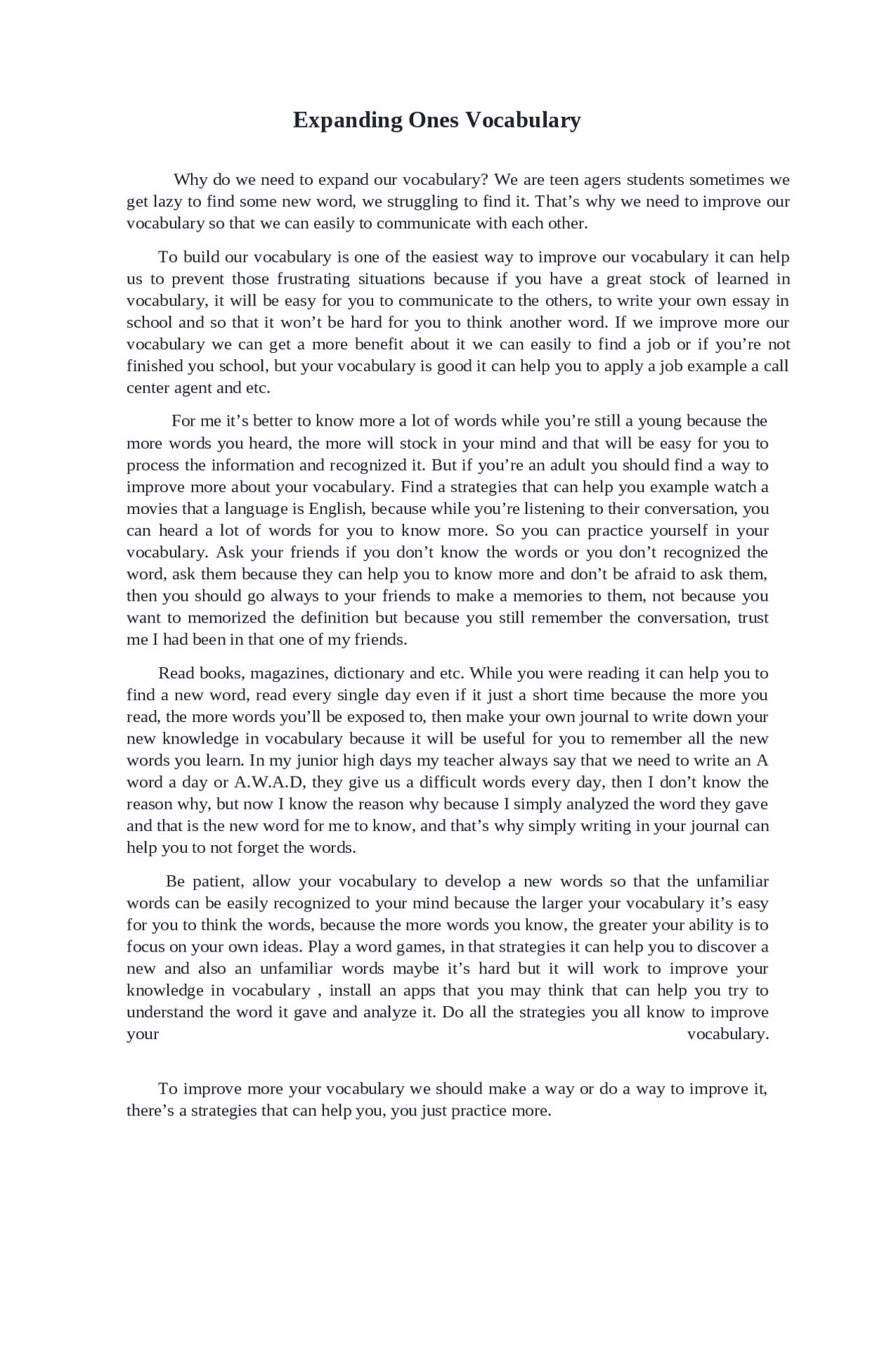 Expanding literature Docsity