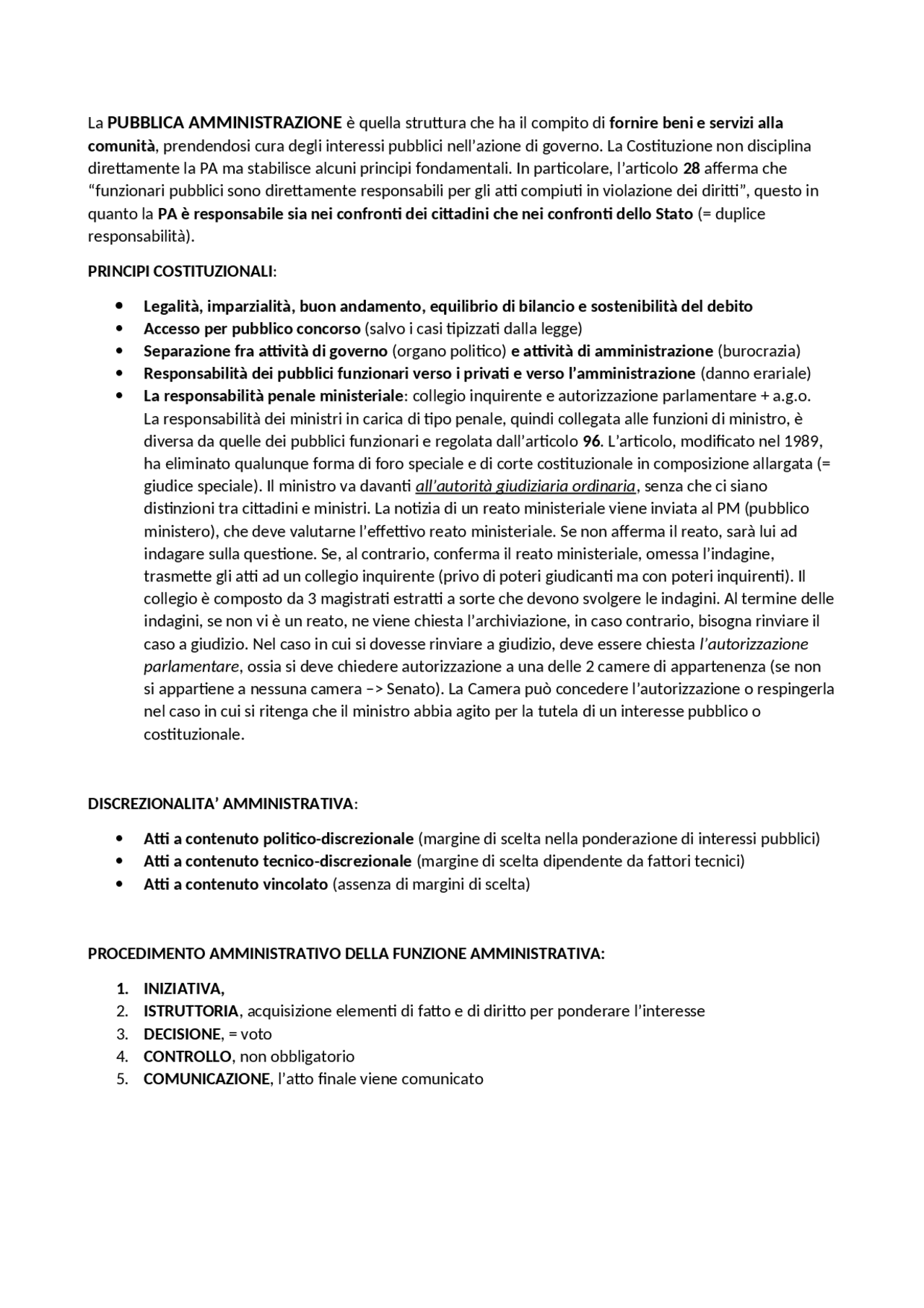 LA PUBBLICA AMMINISTRAZIONE Docsity