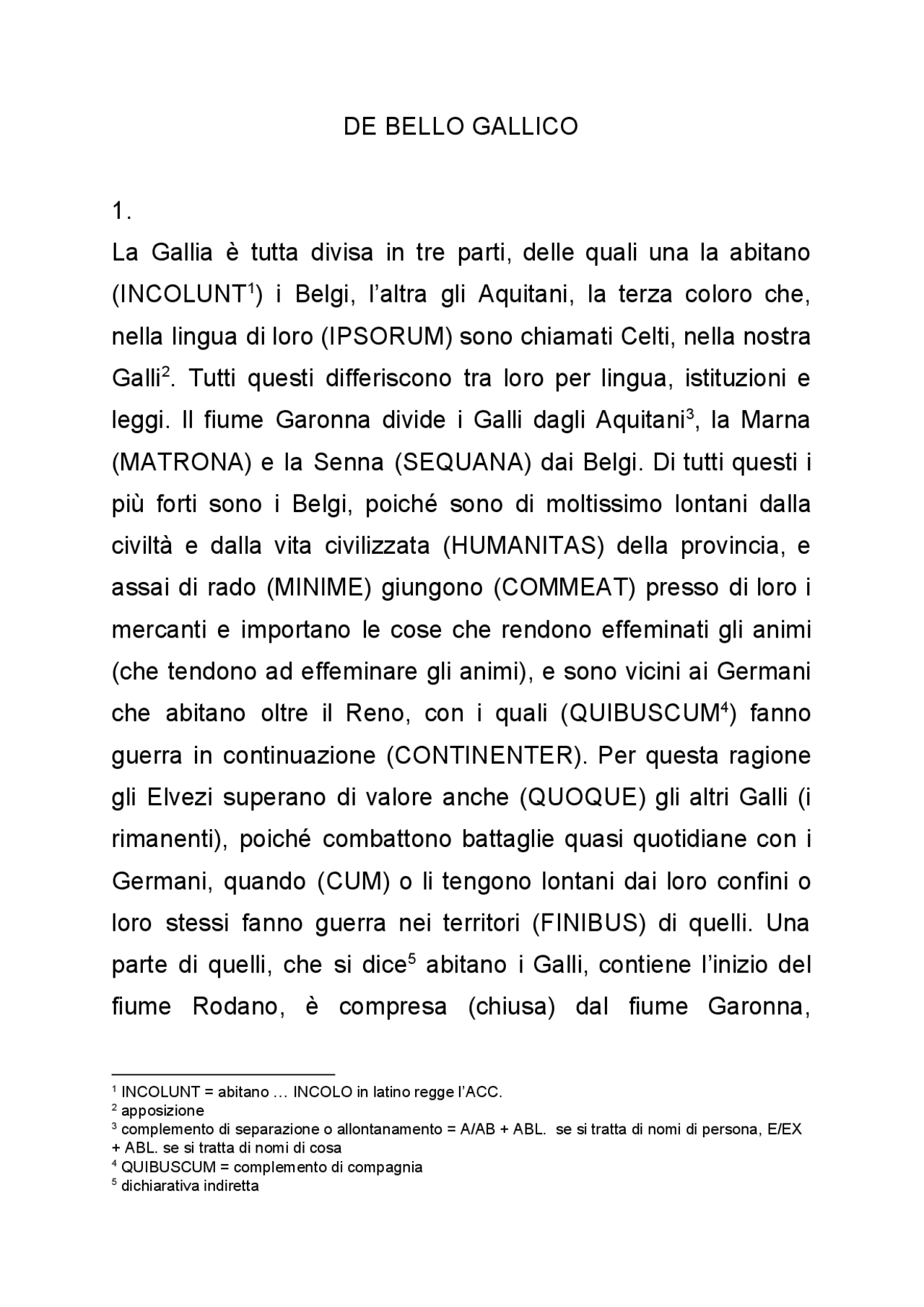 De Bello Gallico traduzione e analisi Traduzioni di Lingua Latina Docsity De Bello Gallico traduzione e analisi Traduzioni di Lingua Latina Docsity