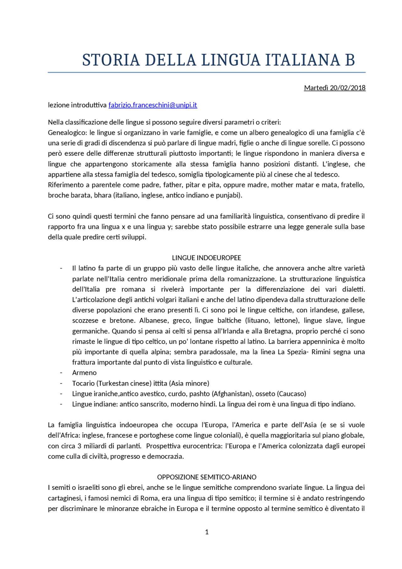 Storia della Lingua Italiana Docsity Storia della Lingua Italiana Docsity