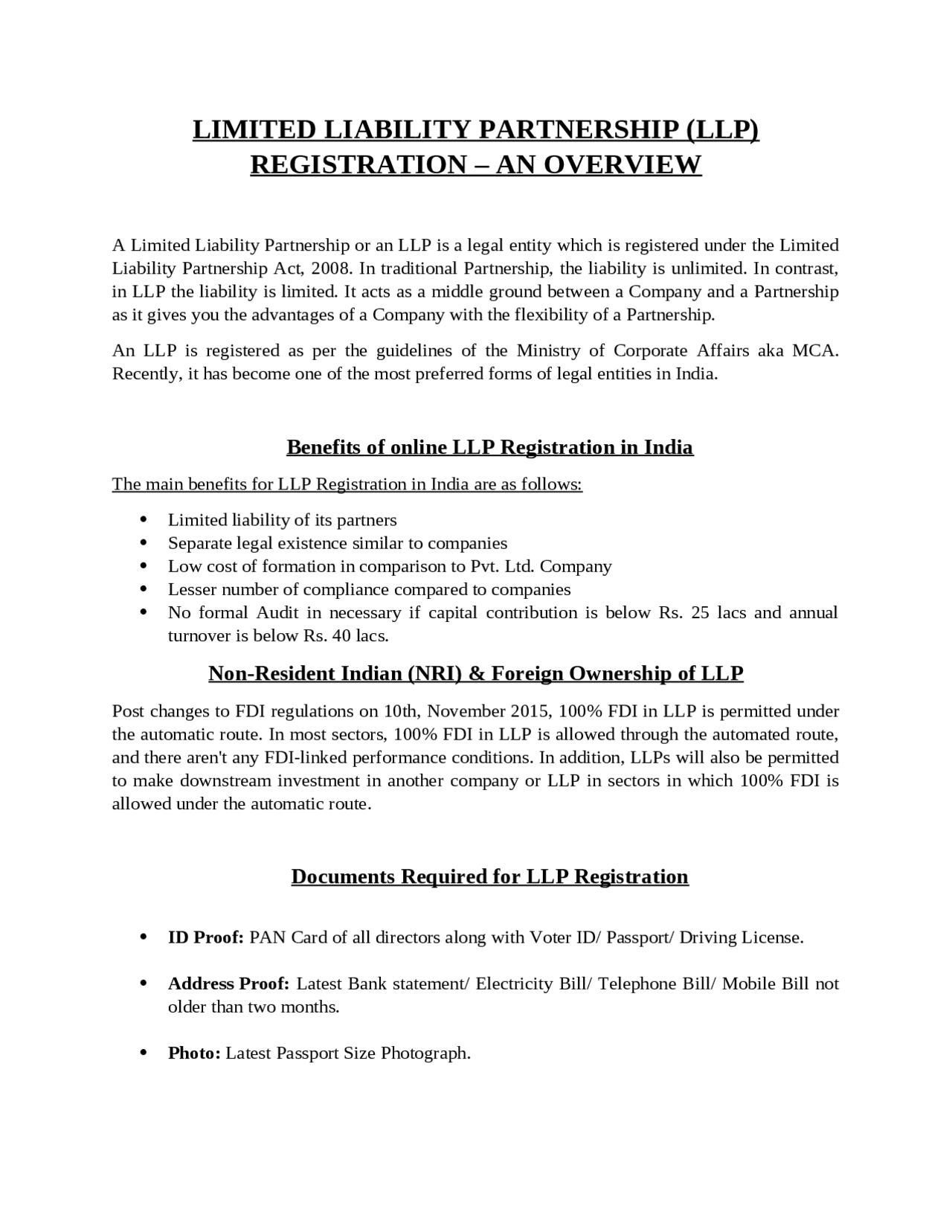 Paper L2p Form LIMITED LIABILITY PARTNERSHIP - Docsity