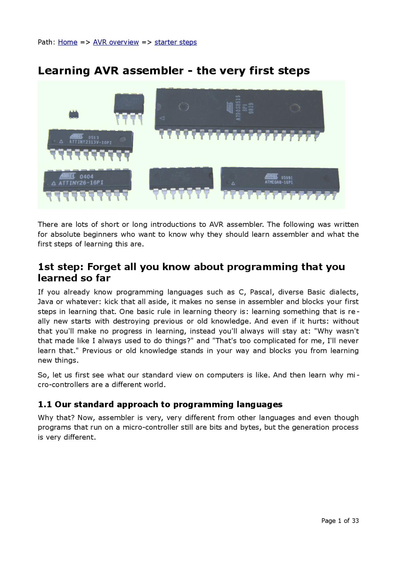 Iniciação em programação Assembler AVR - Docsity
