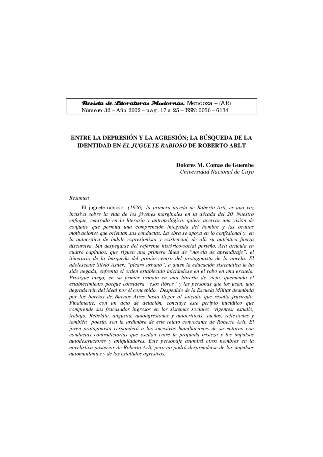 El Juguete Rabioso Docsity