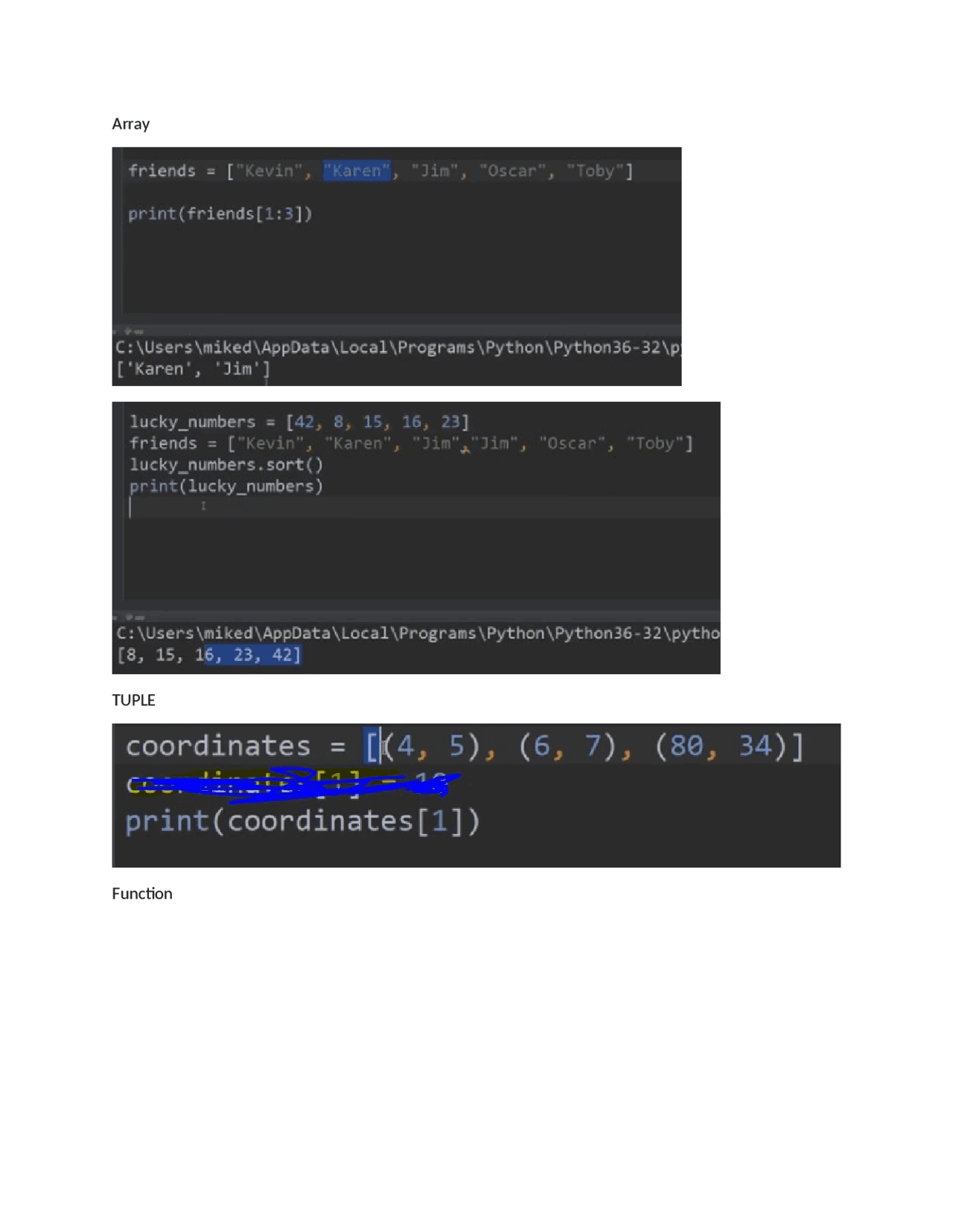Python catching points - Docsity