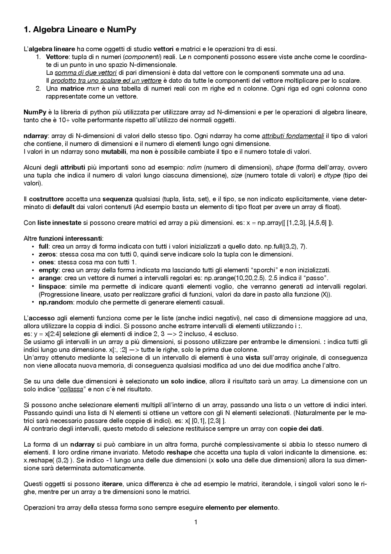 Programmazione di Applicazioni Data Intensive Appunti di Machine learning Docsity