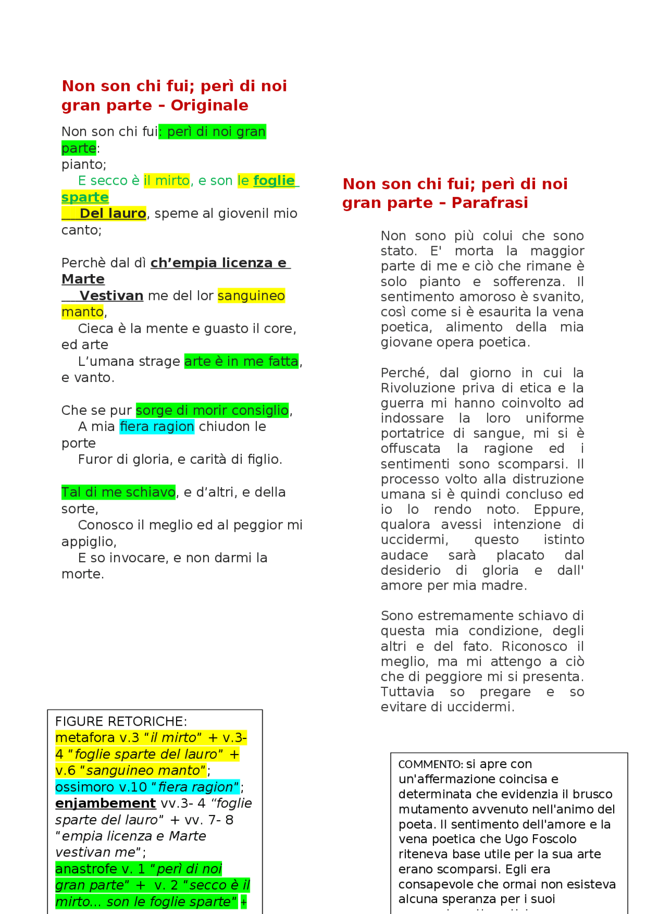 Non son chi fui; perì di noi gran parte | Appunti di Letteratura ...