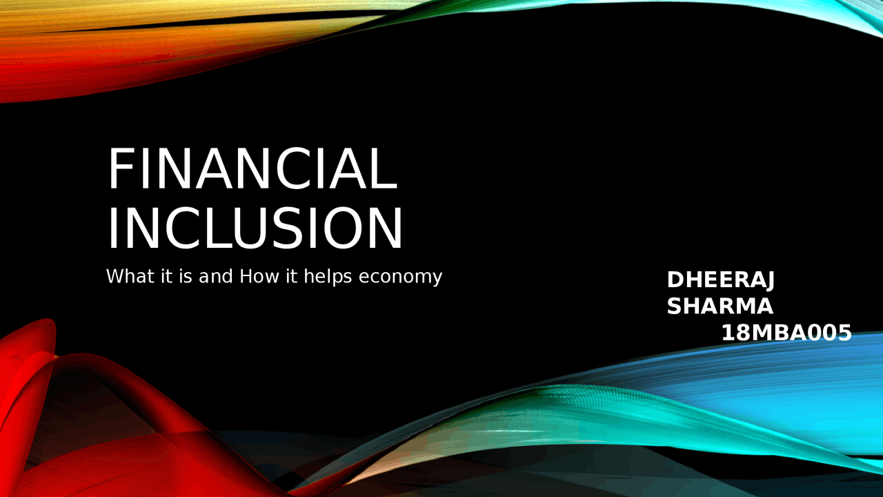 Image Financial Inclusion Project Financial inclusion project - Docsity
