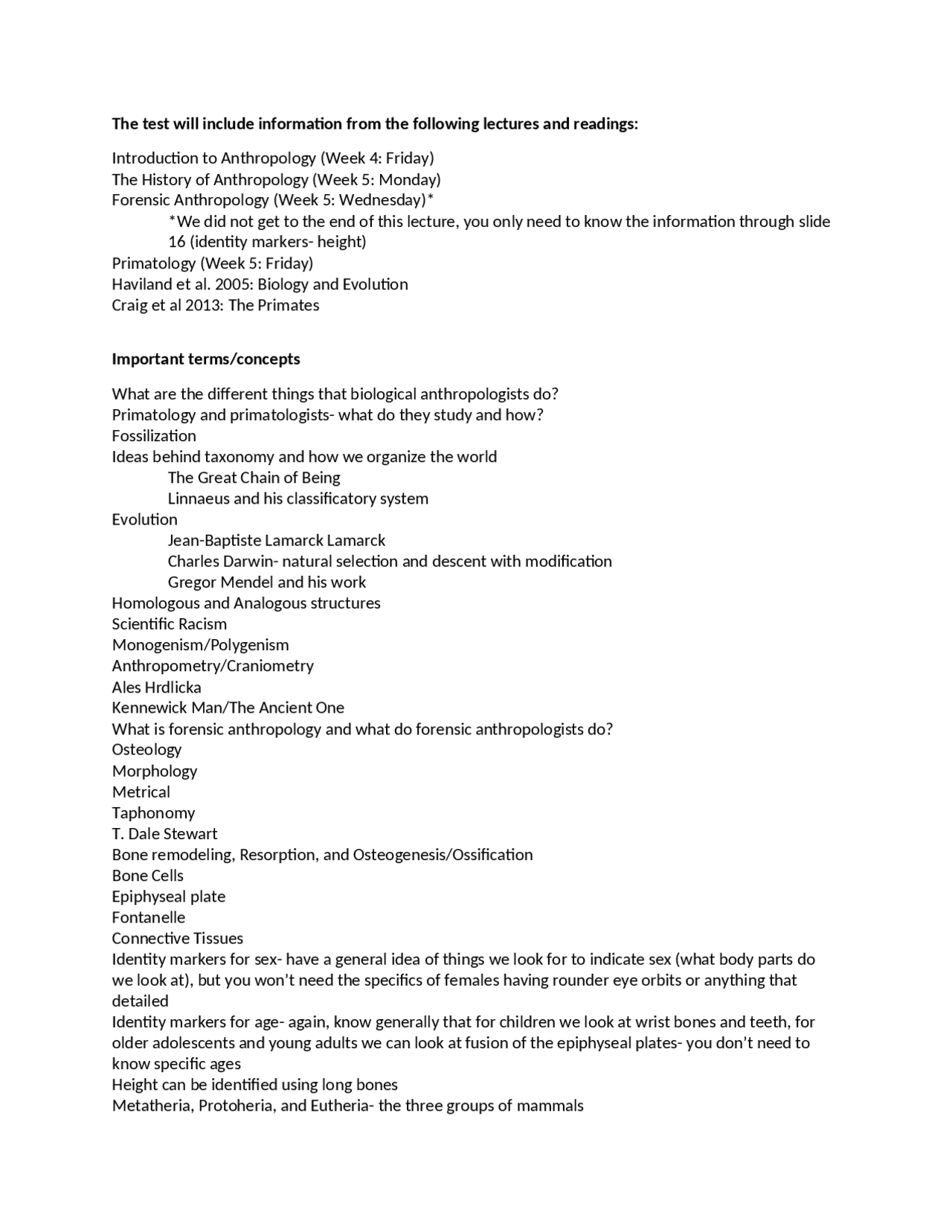 Study Guide for Bio ATH - Docsity