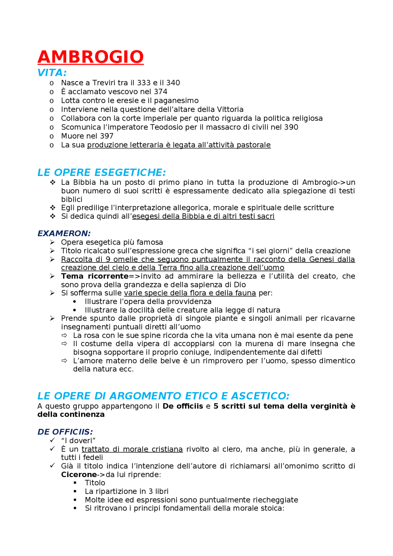 AMBROGIO AUTORE LATINO Docsity