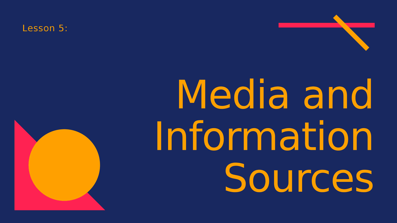 Media and Information Literacy - Docsity