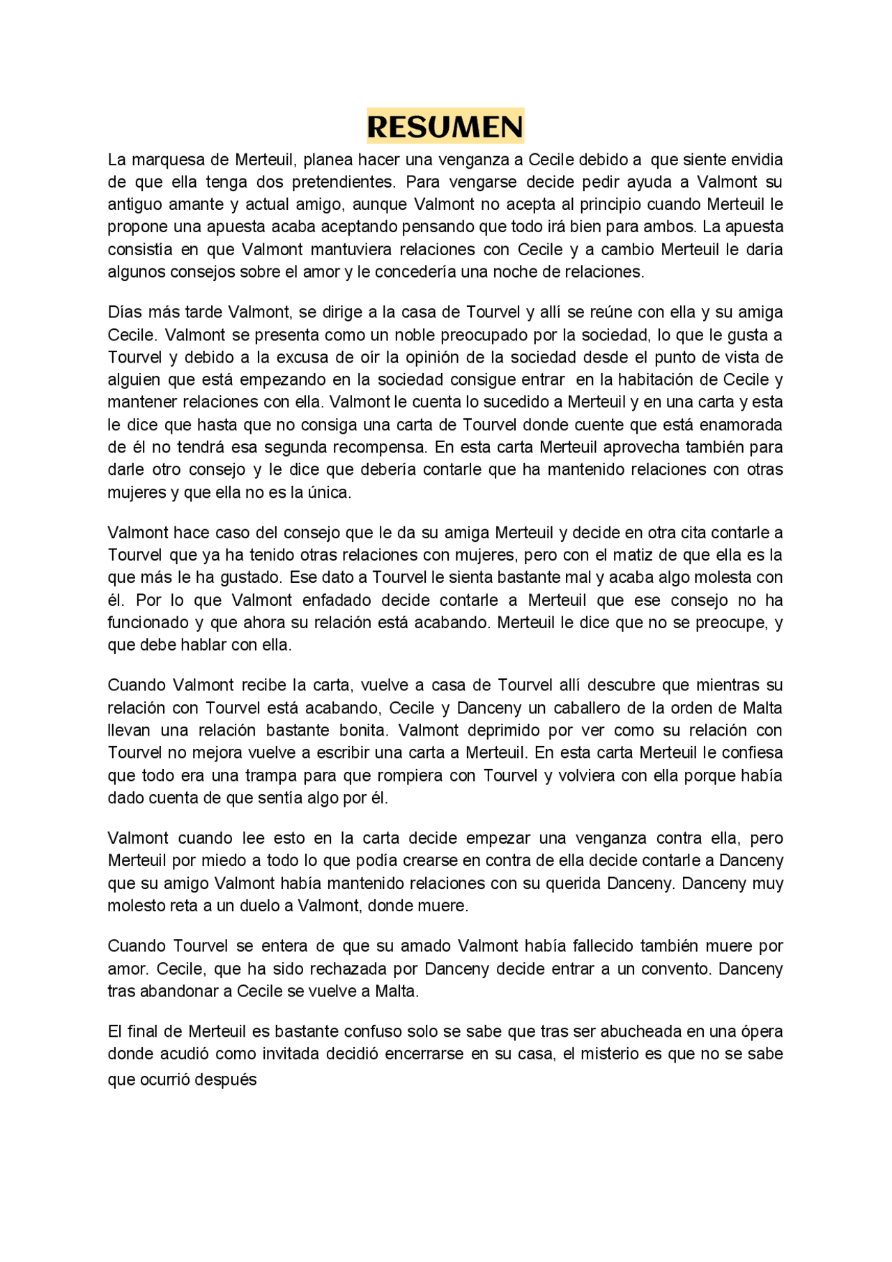 Las Amistades Peligrosas Docsity