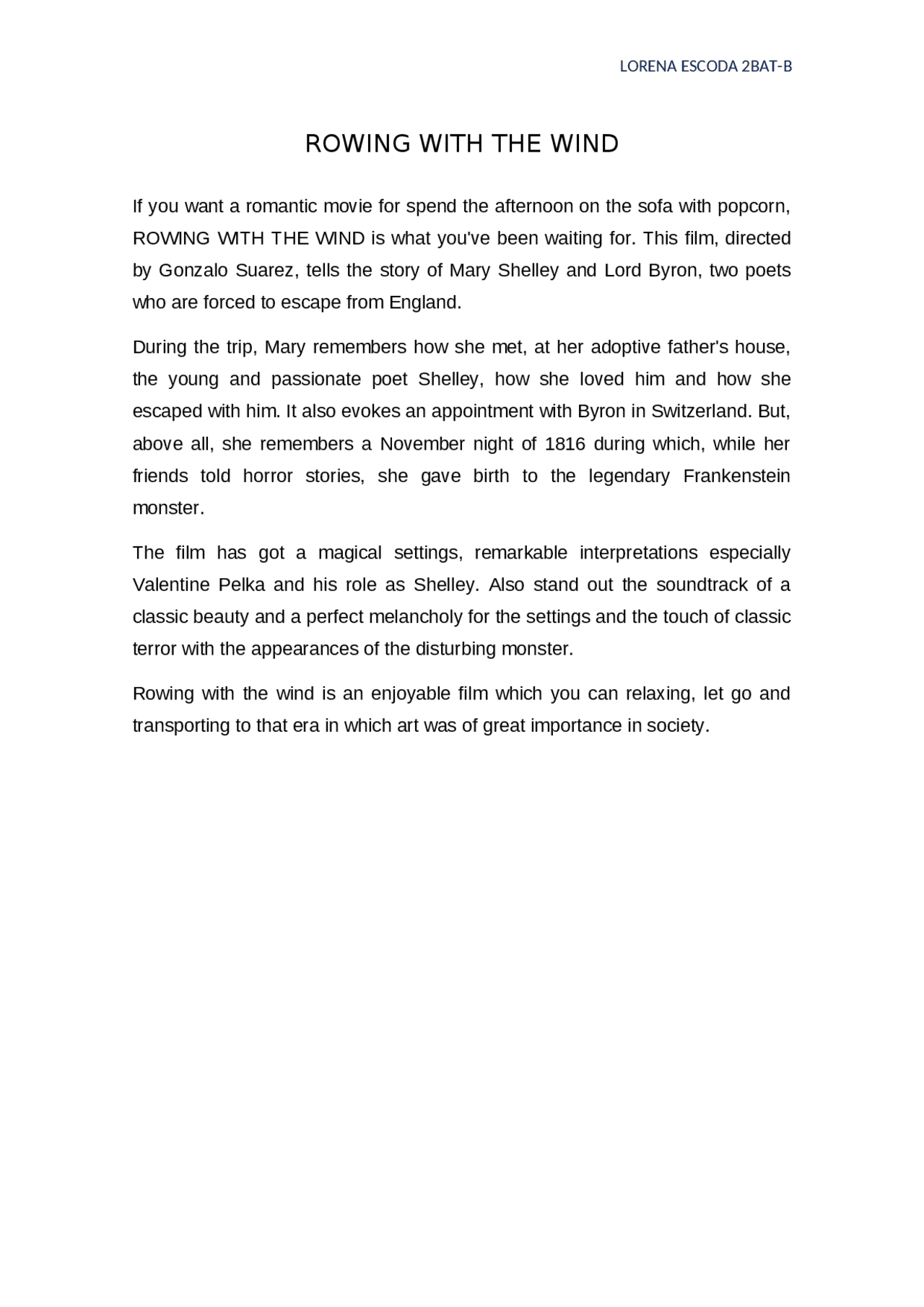 Rowing with the wind Docsity