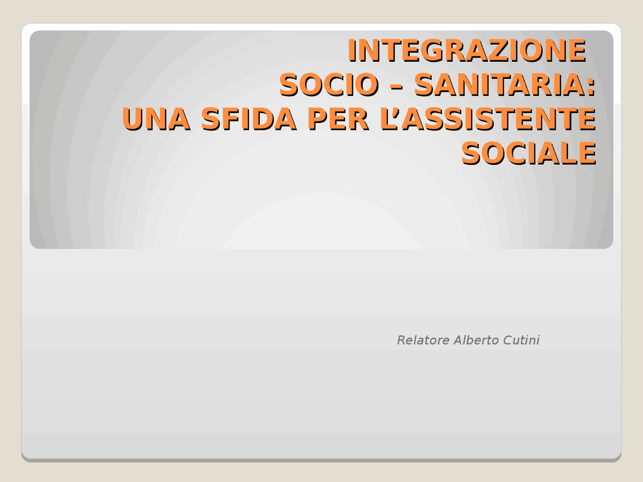 Integrazione socio sanitaria Docsity