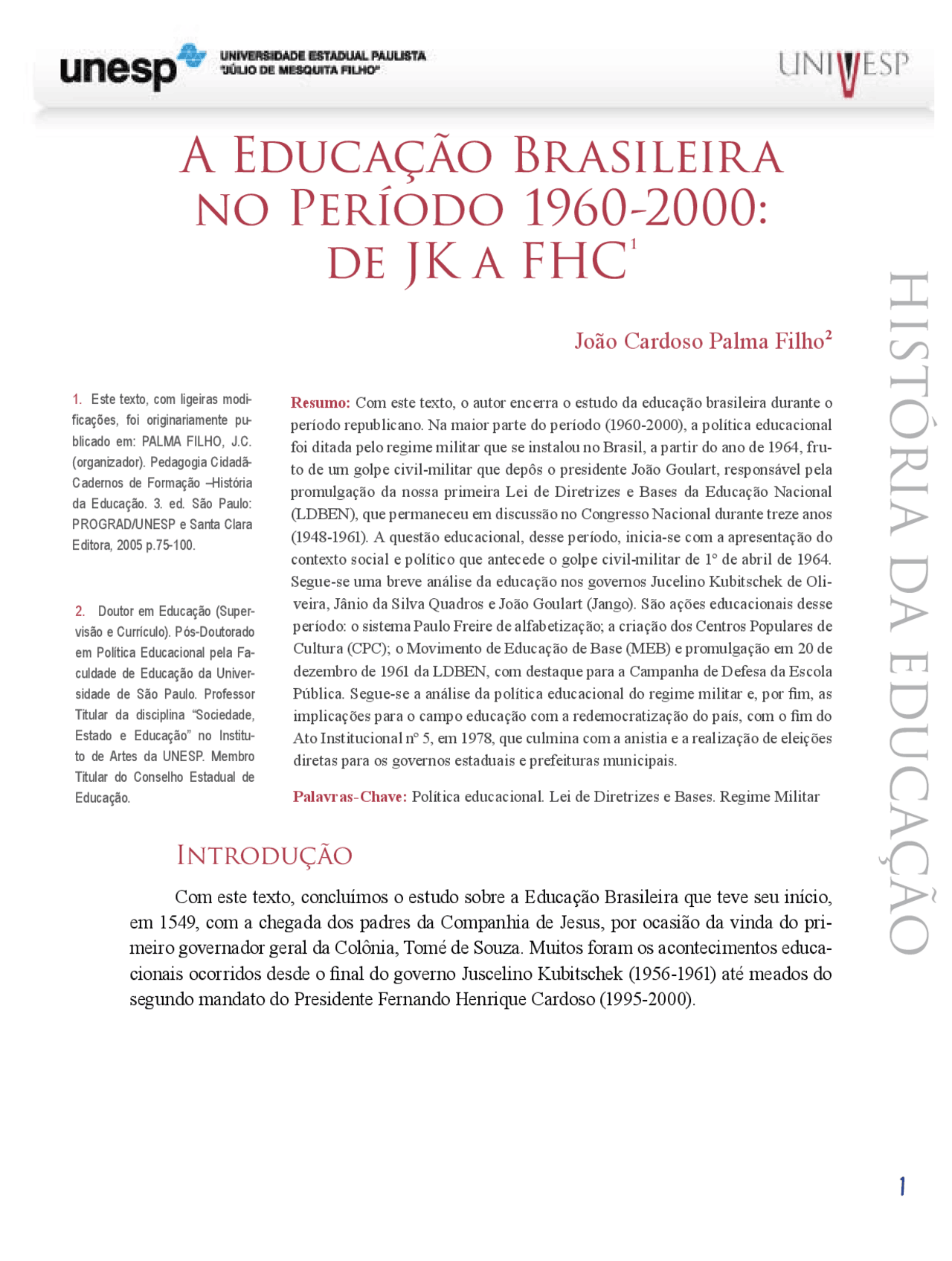 A Educação Brasileira de 1964 - Docsity