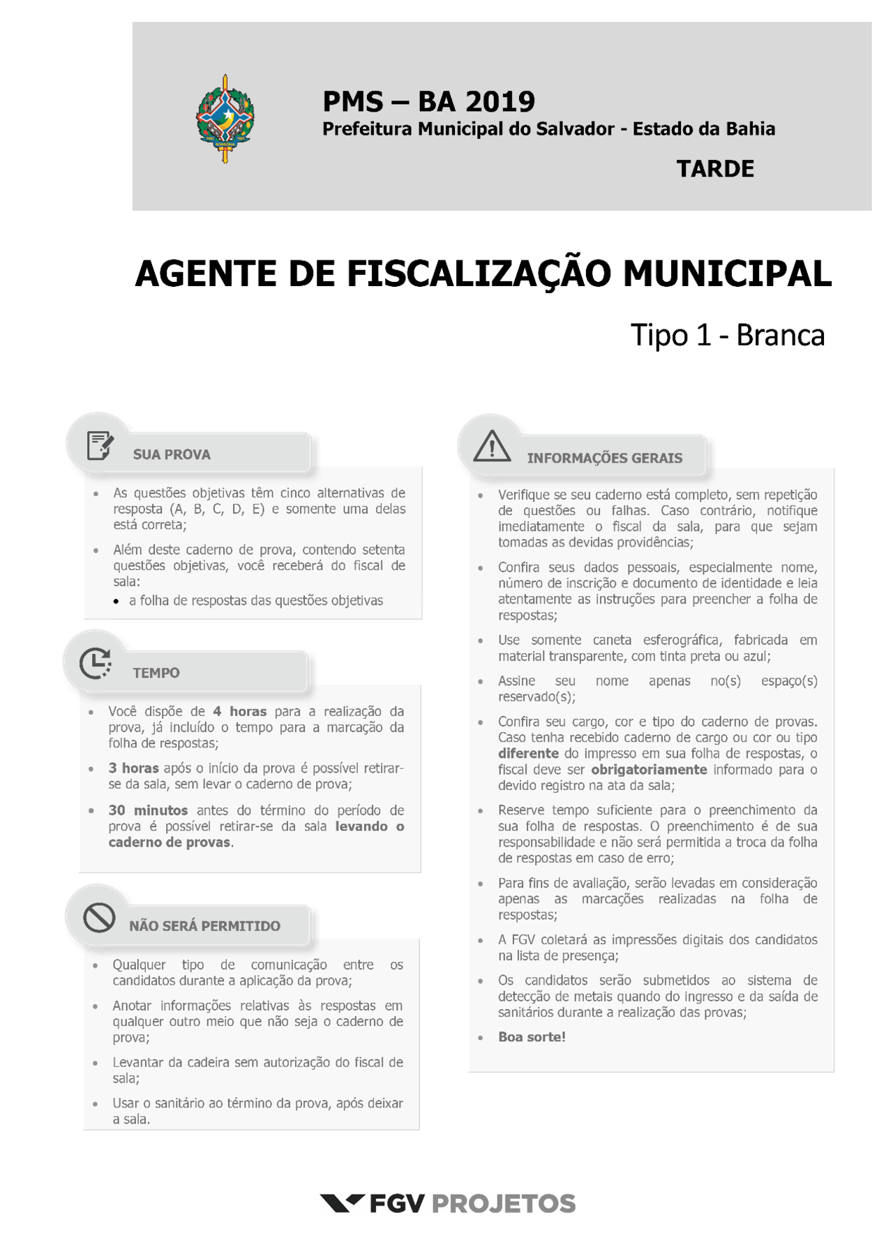 Prova de concurso de Fiscal | Exercícios Direito Constitucional | Docsity