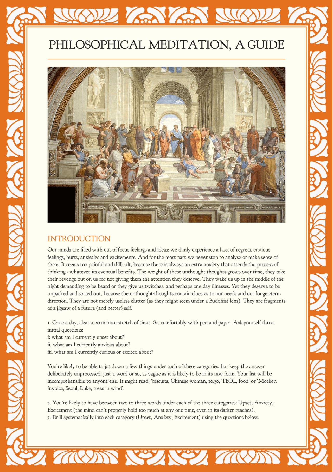 Philosophical Meditation Docsity