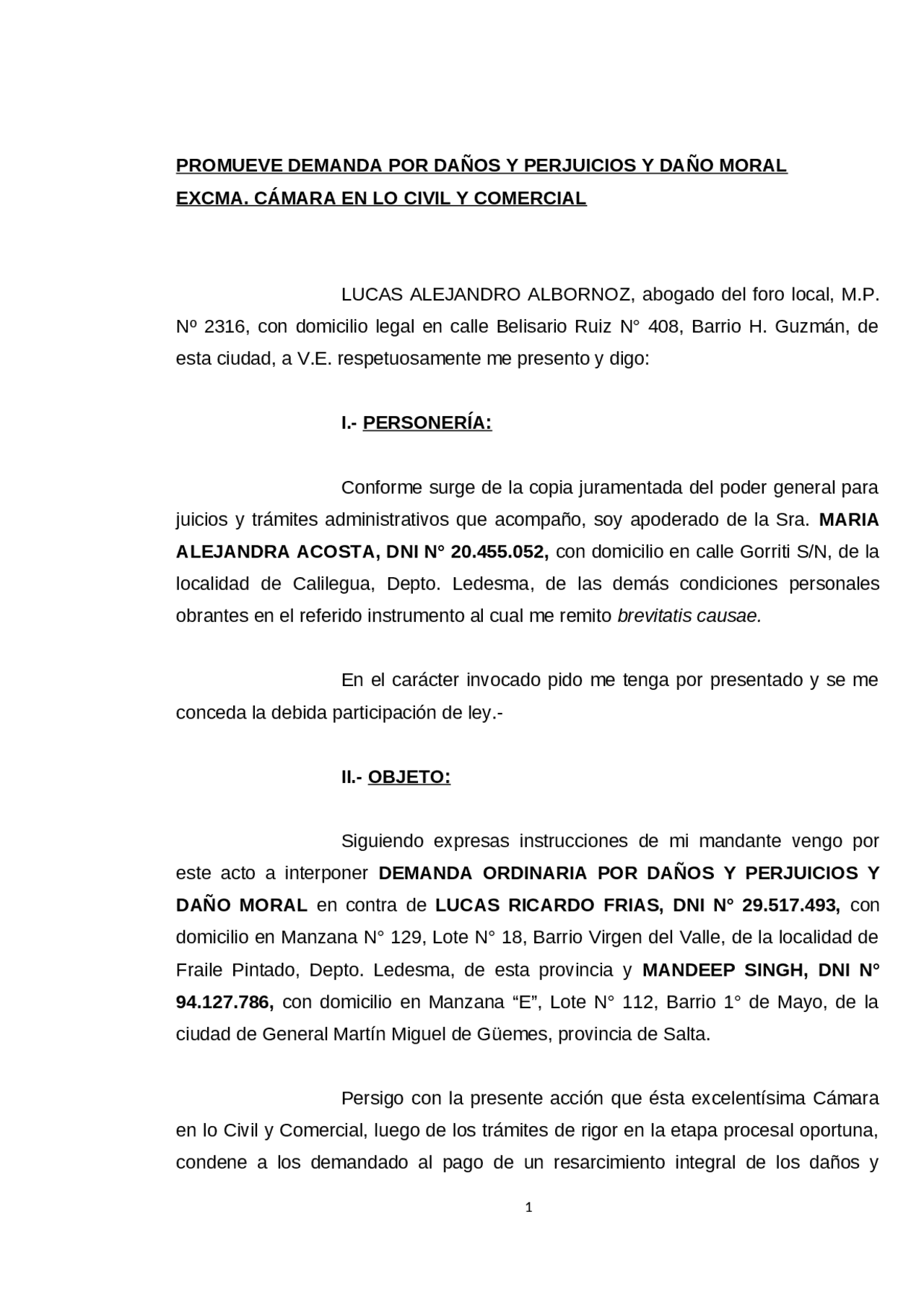 Plantilla De Demanda Civil plantilla-de-demanda-civil