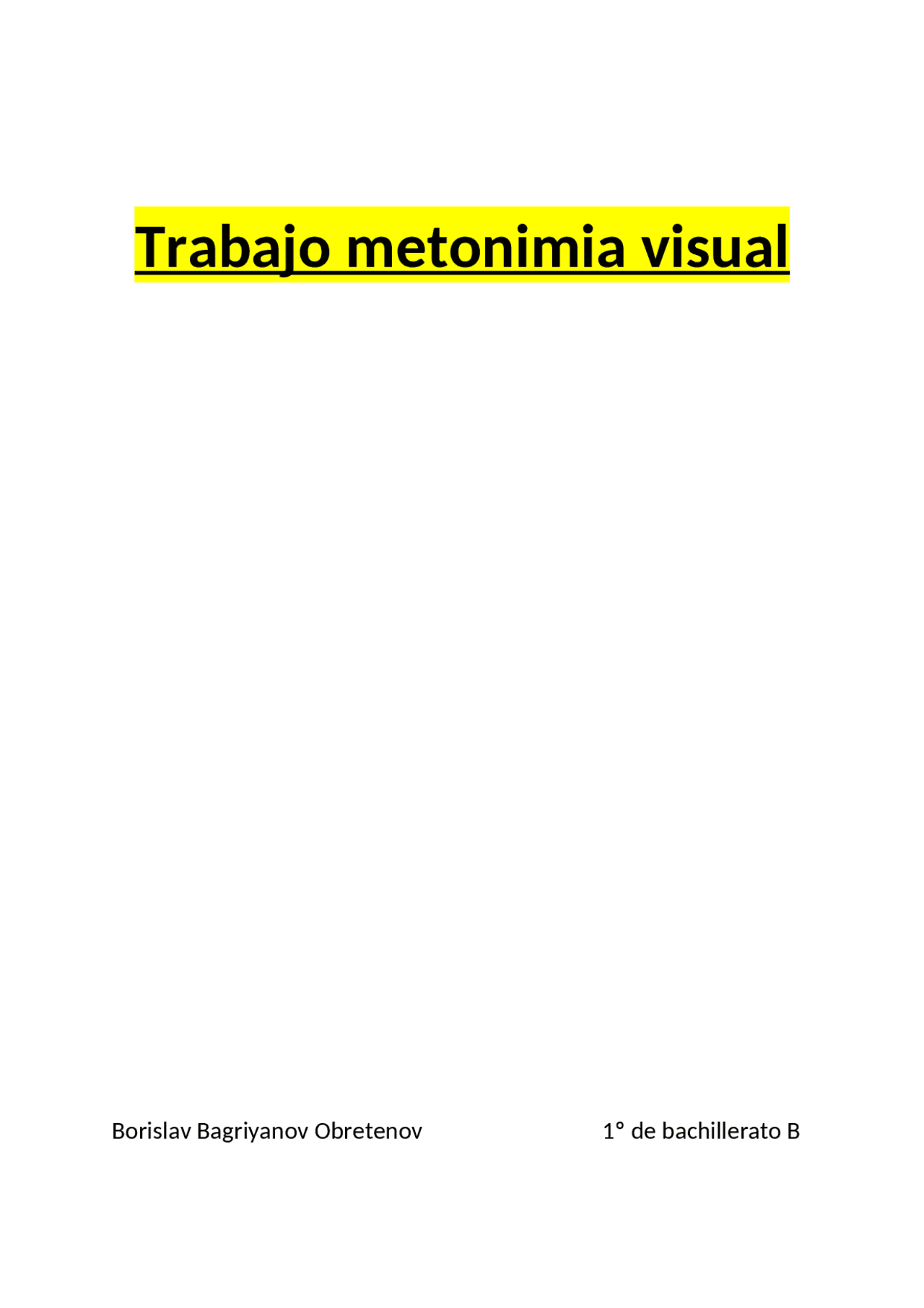 Metonimia Visual (apuntes de posibles obras que entren en la EBAU ...