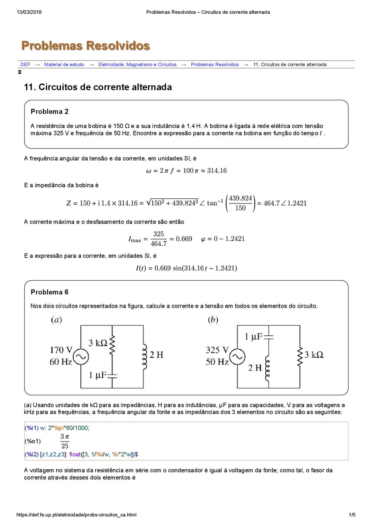 Eletronica exercicios | Exercícios Eletrotécnica | Docsity
