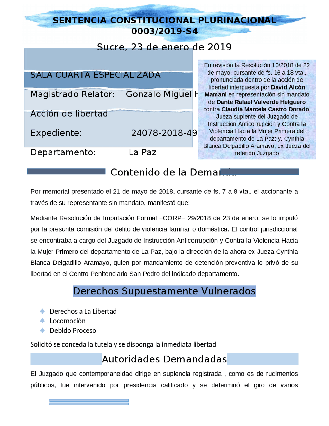 Sentencias Constitucionales - Docsity