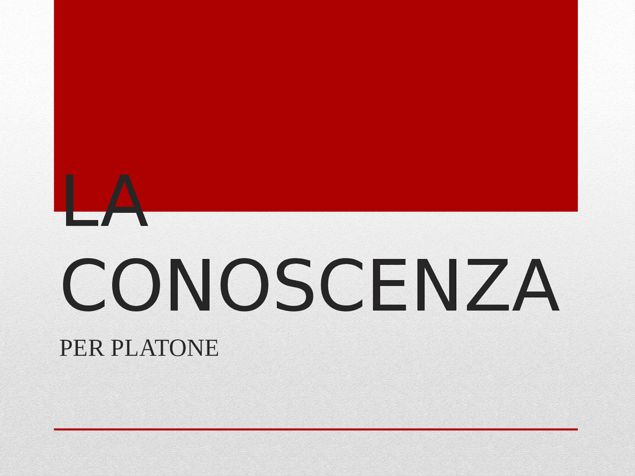 La conoscenza per Platone - Docsity