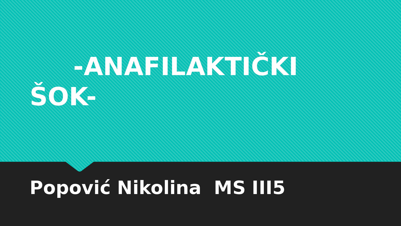 Anafilaktički šok etika | Slajdovi' predlog Sociologija - Docsity