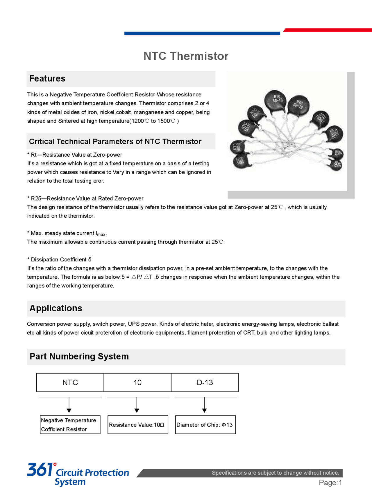 NTC Thermistor Circuit protect System - Docsity