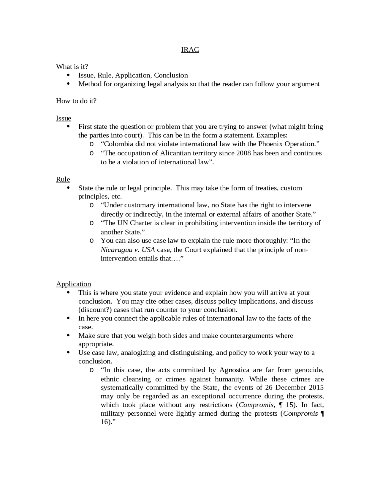 Formato Irac Issue Rule Application And Conclusion Docsity Formato Irac Issue Rule Application And Conclusion Docsity