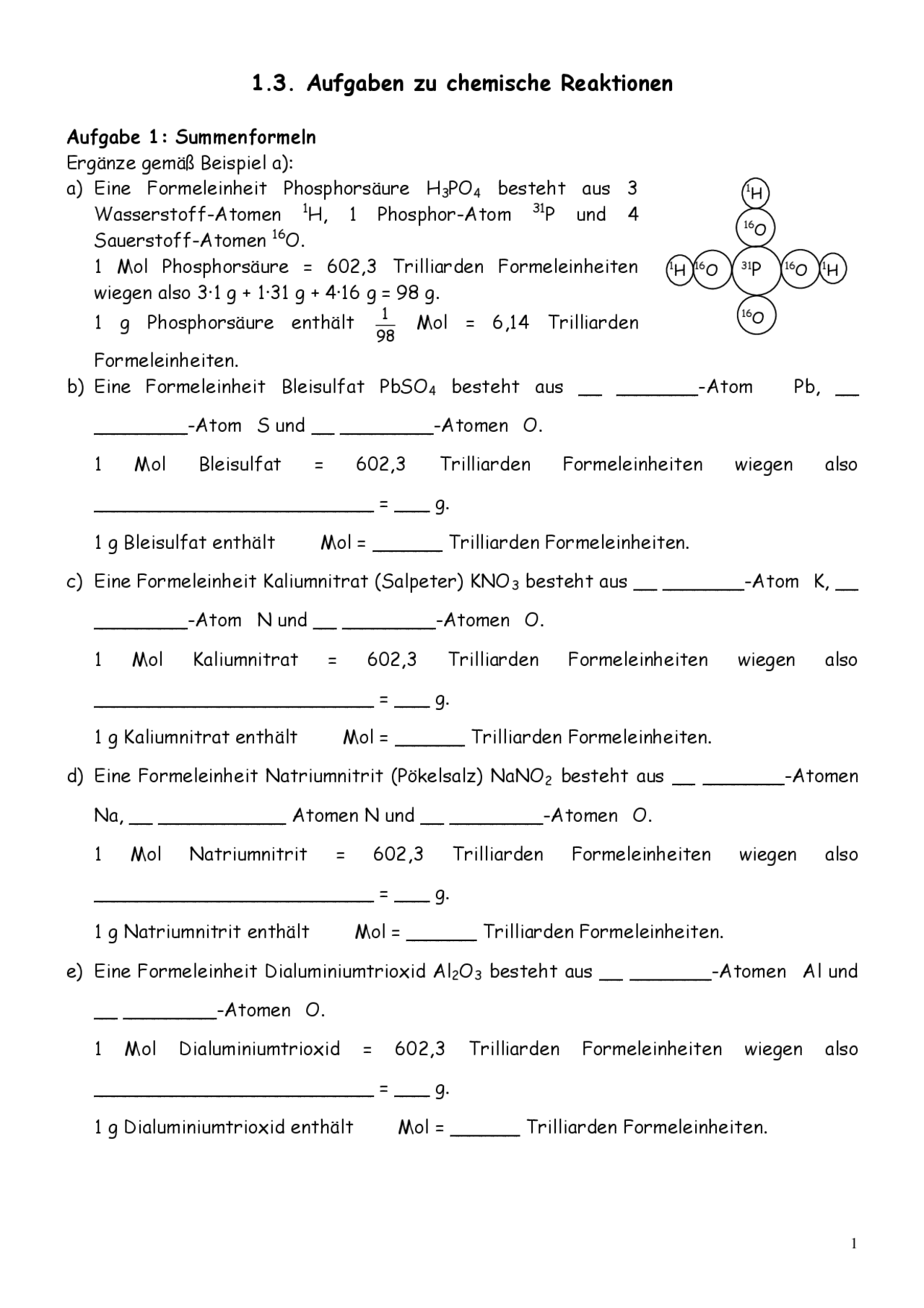 Chemie Abitur Aufgaben Mit Lösungen