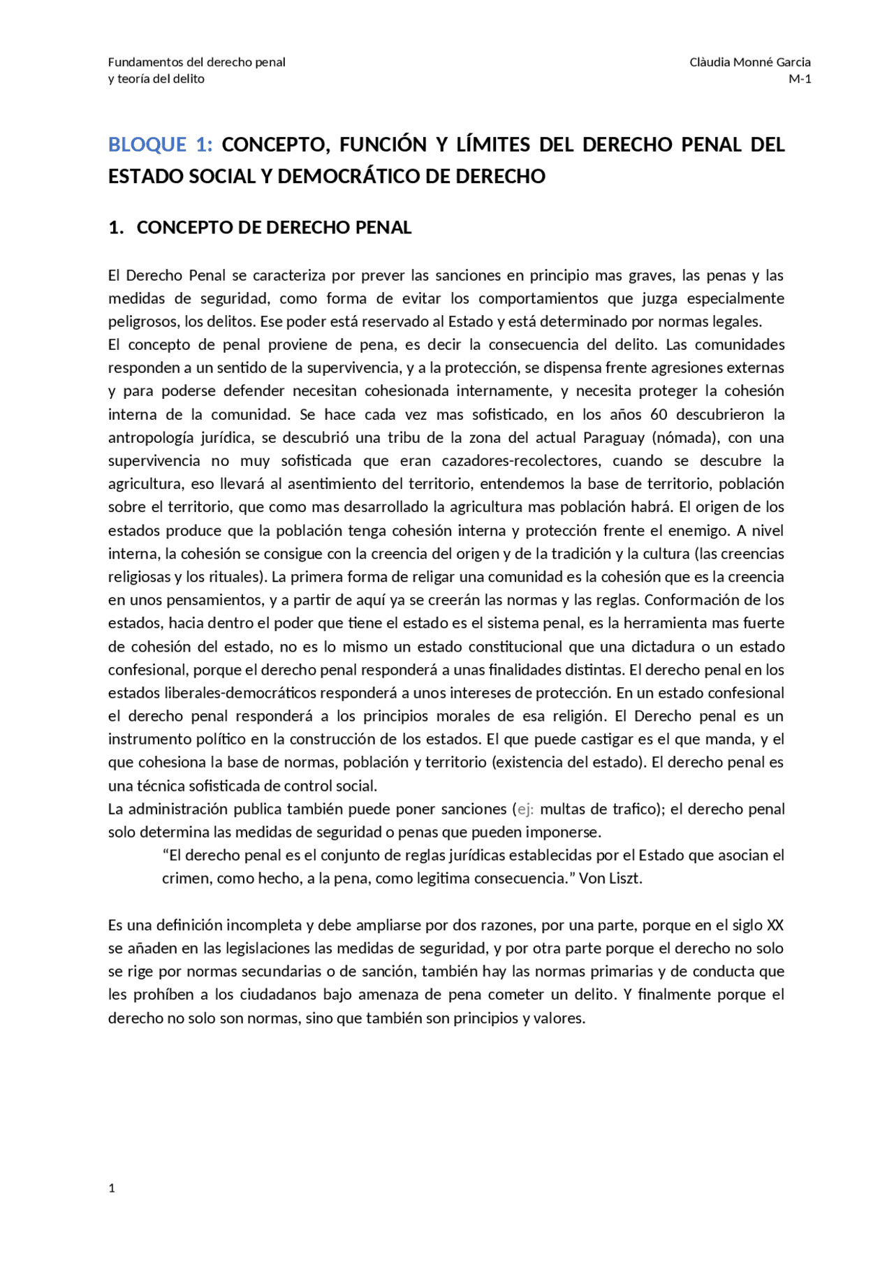 Fundamentos del derecho penal y teoría del delito | Apuntes de Derecho ...