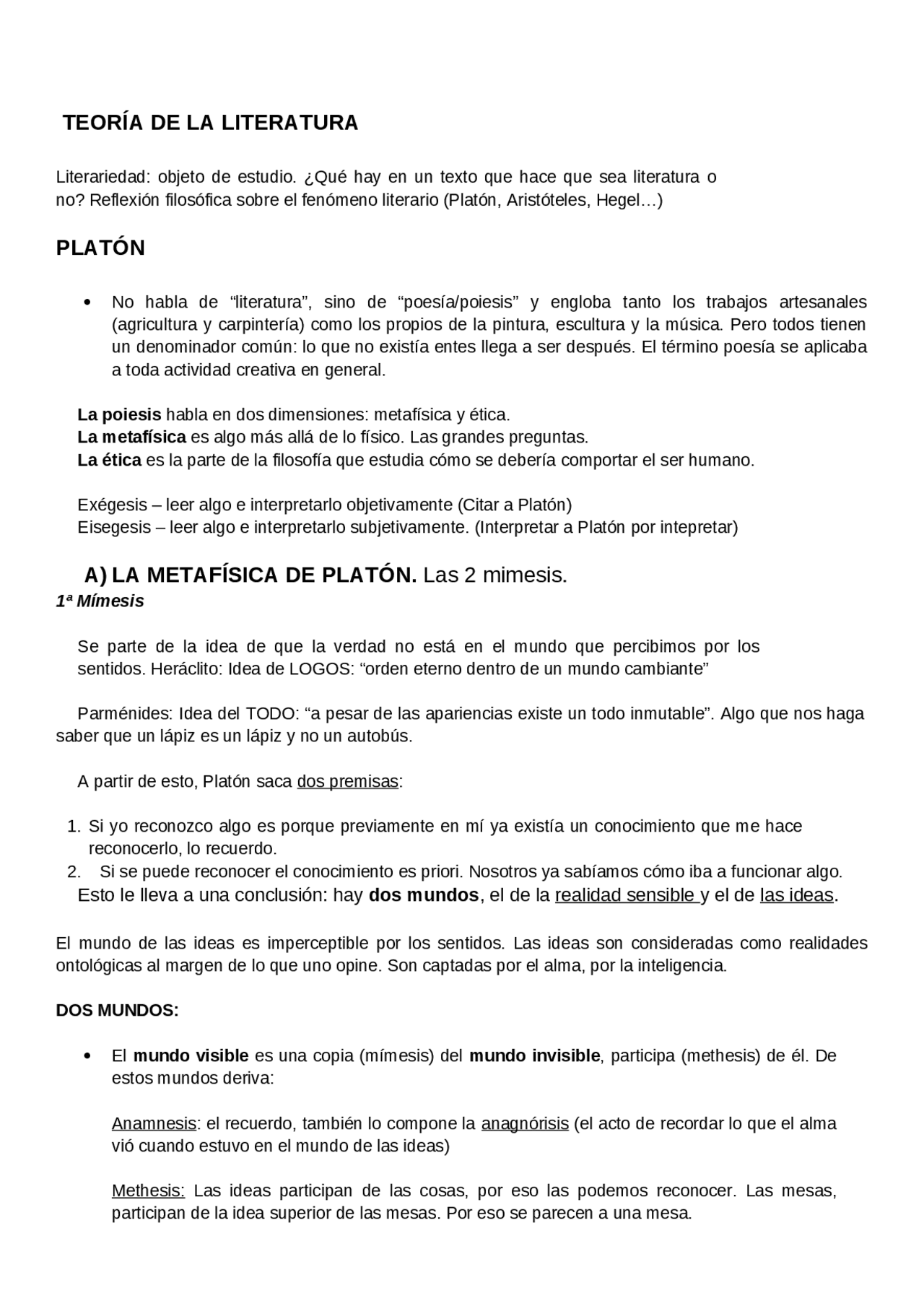 Resumen Teoria De La Literatura Los 2 Libros Docsity