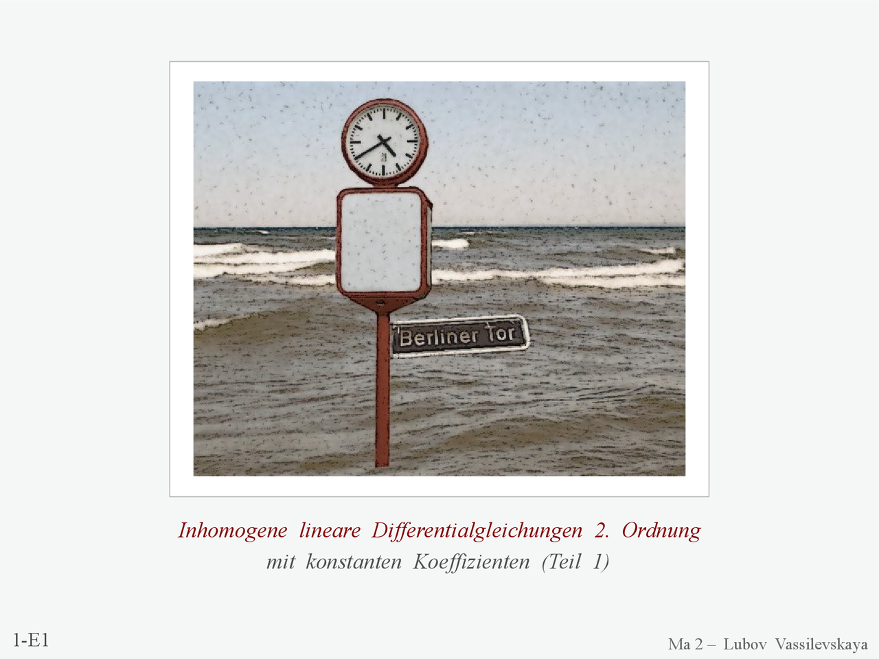 Inhomogene lineare Dgl. 2. Ordnung mit konstanten Koeffizienten (Teil 1