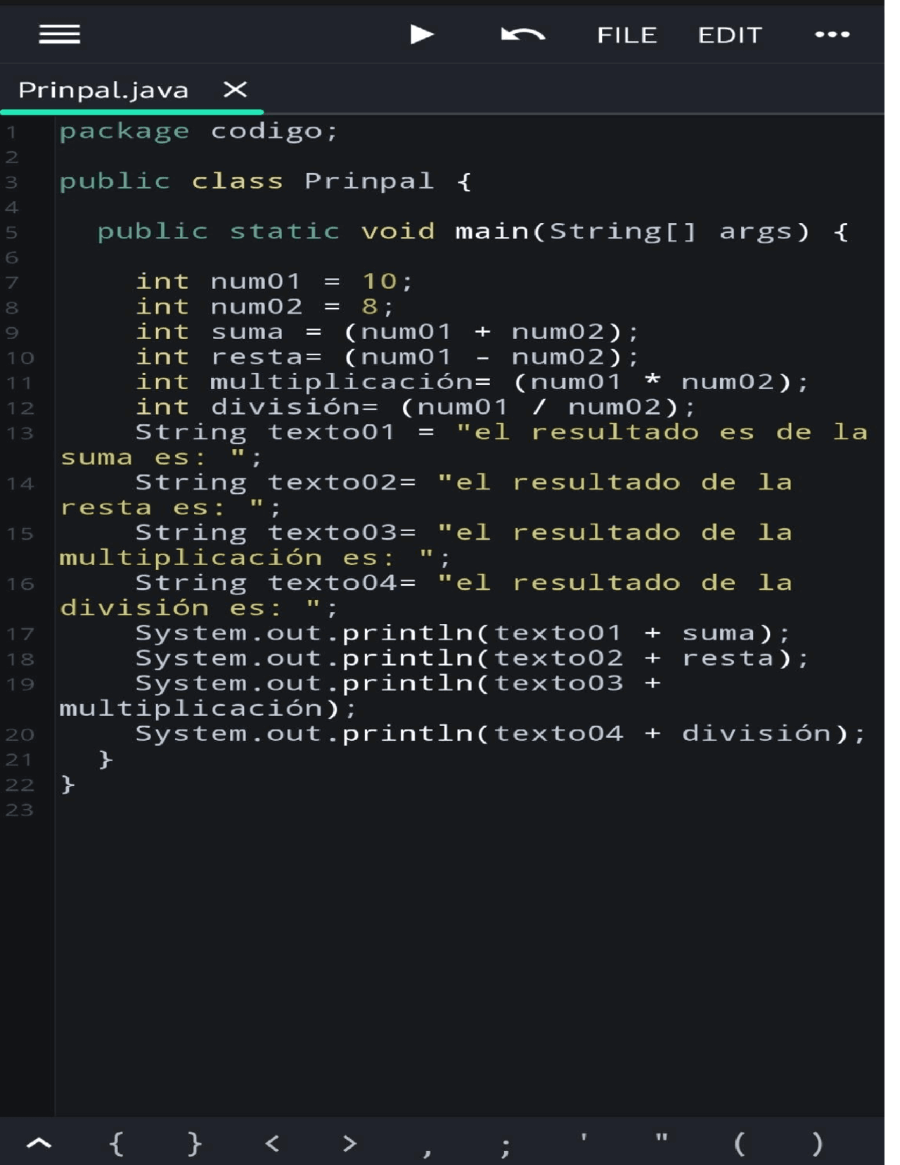 Ejercicio en java de operaciones graficas - Docsity