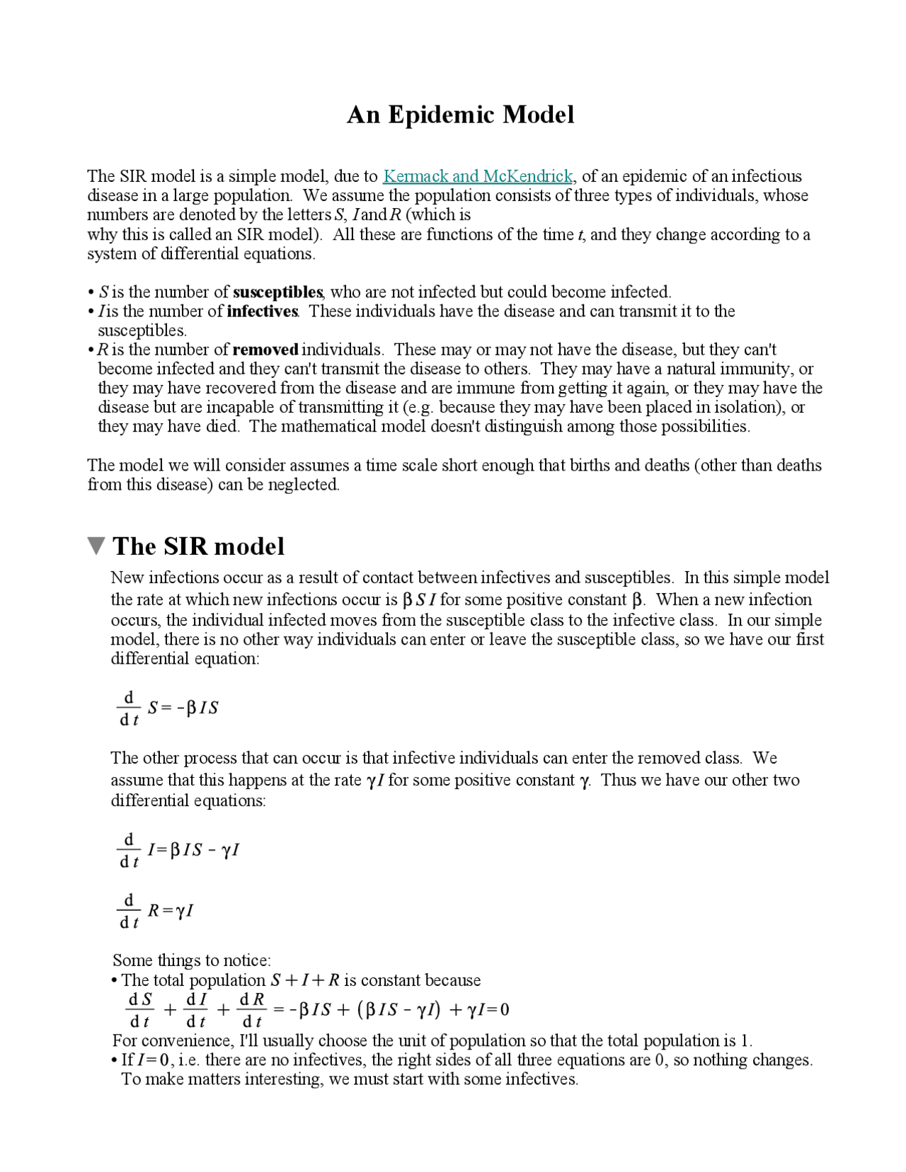 Sir Model Using Math Project Pdf Sir modelling Sir modelling - Docsity