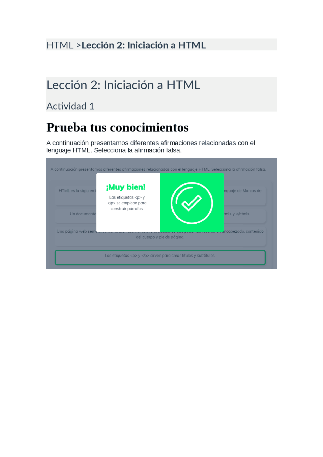 Desarrollo HTML website - Docsity