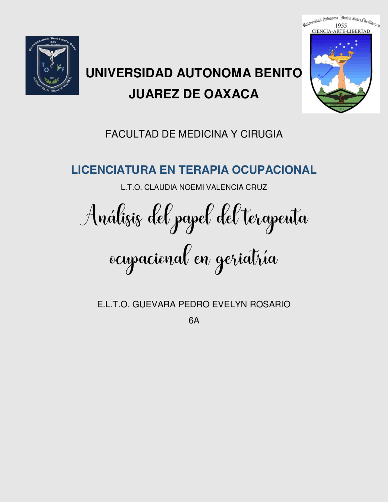 Análisis de TERAPIA OCUPACIONAL en GERIATRÍA Docsity Análisis de TERAPIA OCUPACIONAL en GERIATRÍA Docsity