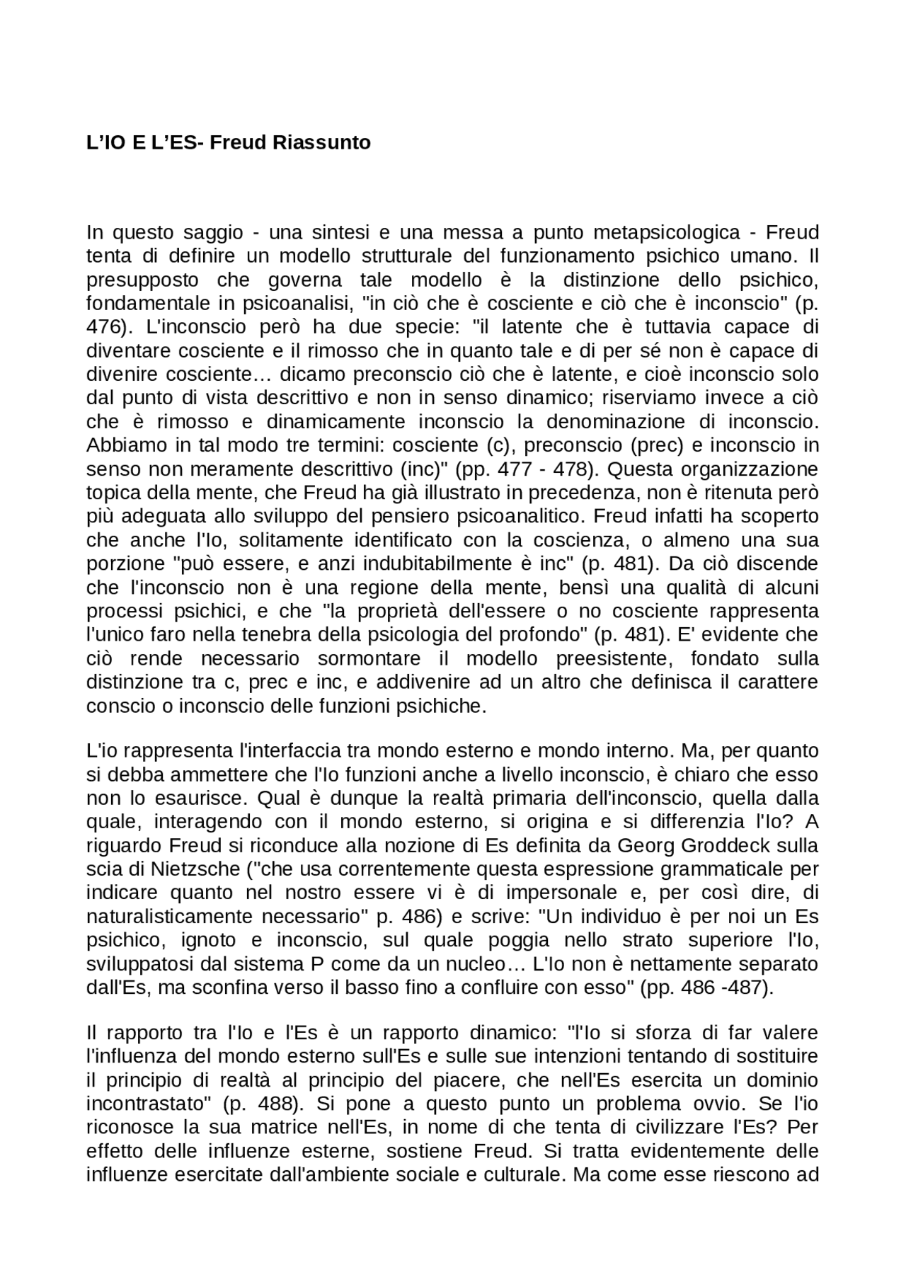 Libro 'L'Io E L'Es' Di Freud - Opera Psicanalitica, Edizione In Italiano, Per Appassionati E Studiosi - Foto 11