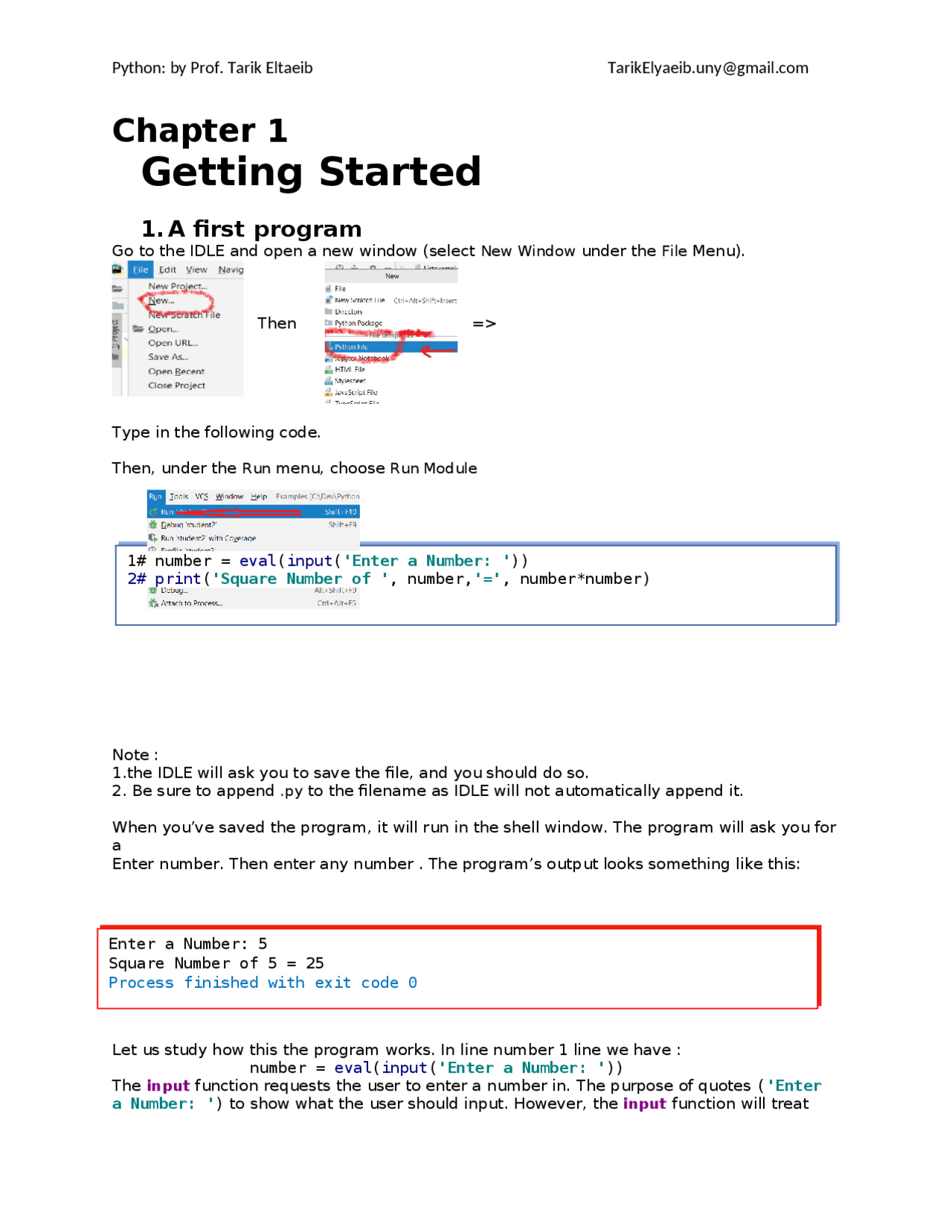 Introduction to python - Docsity